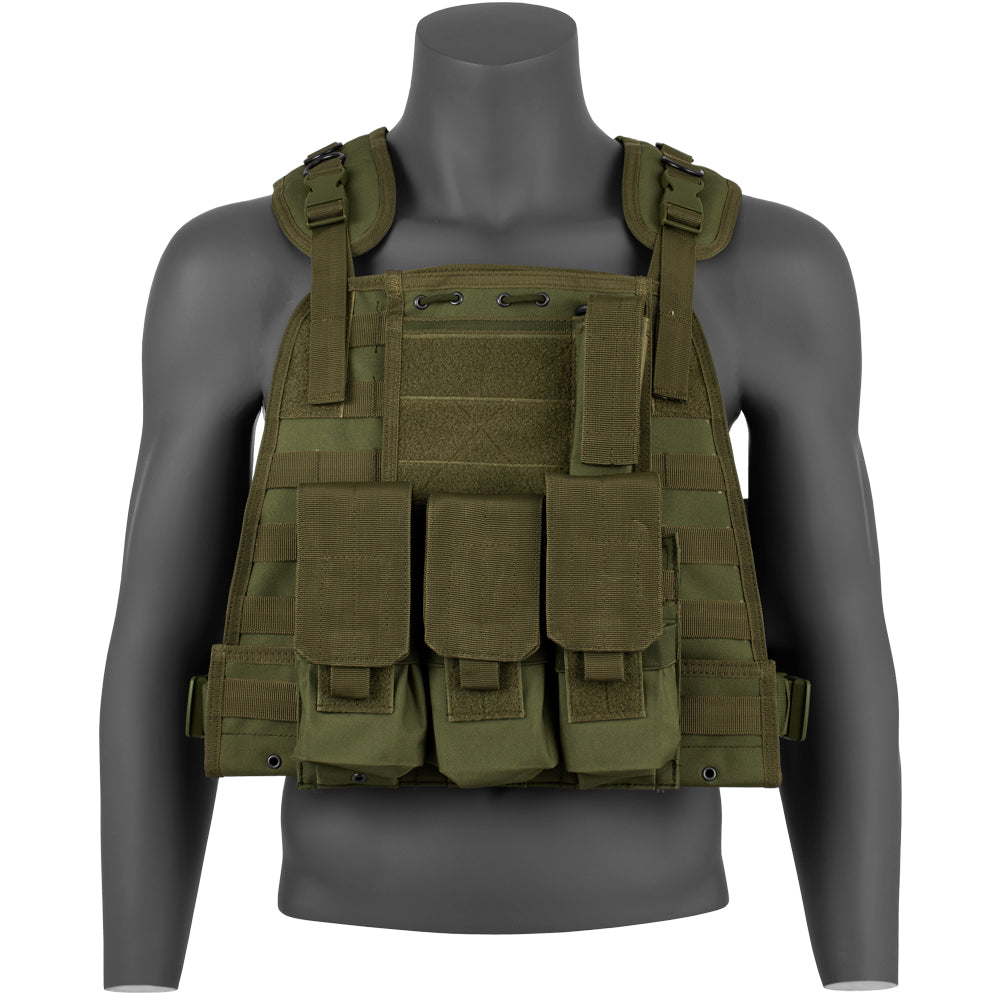 Gen II Modular Plate Carrier Vest - Tactical Military Body Armor for Combat & Outdoor Survival - Adjustable Fit for Men & Women - Perfect for Airsoft, Paintball, Hunting & Law Enforcement