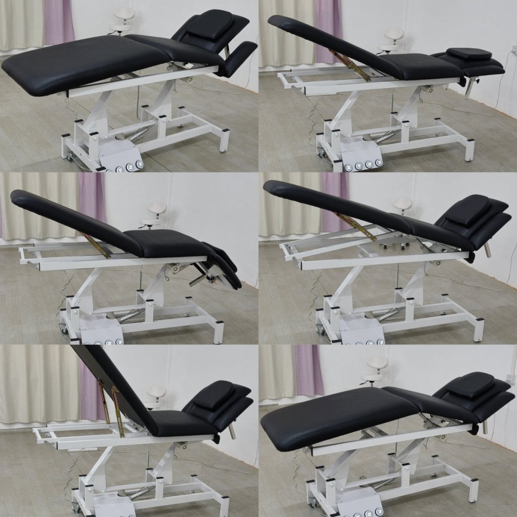 GreenLife® Thomas II Power Adjustable Chiropractic Bed with 4 Wheels & Dual Motors - Hydraulic Gas Lift Leg Support for Home/Clinic Physical Therapy & Pain Relief