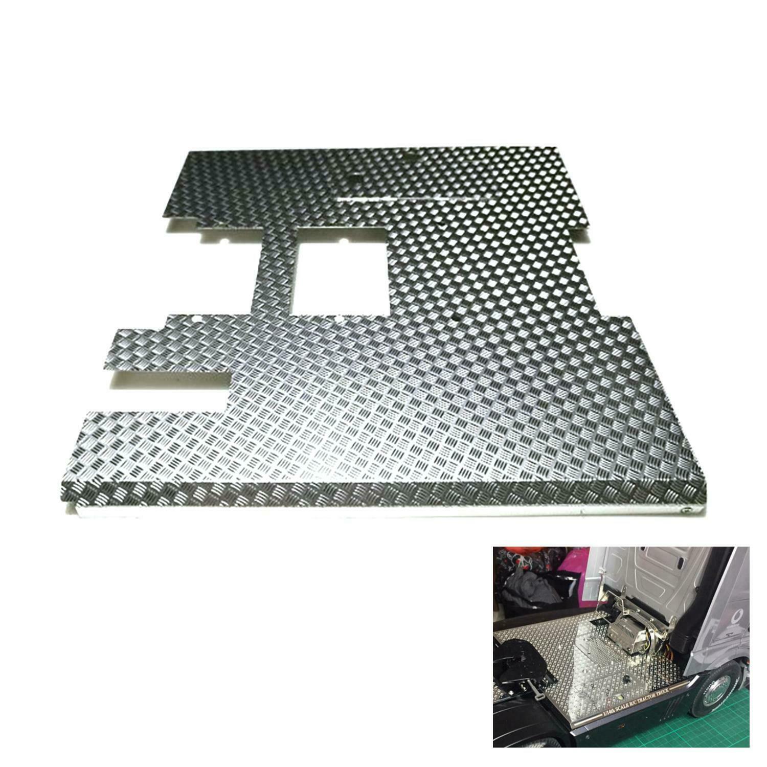 All-Metal Anti-Skid Plate Upgrade Part for 1/14 620 56325 RC Car & 1581 470 Remote Controlled Tractor - Durable DIY Truck Accessory for Off-Road Racing and Heavy-Duty Construction Play