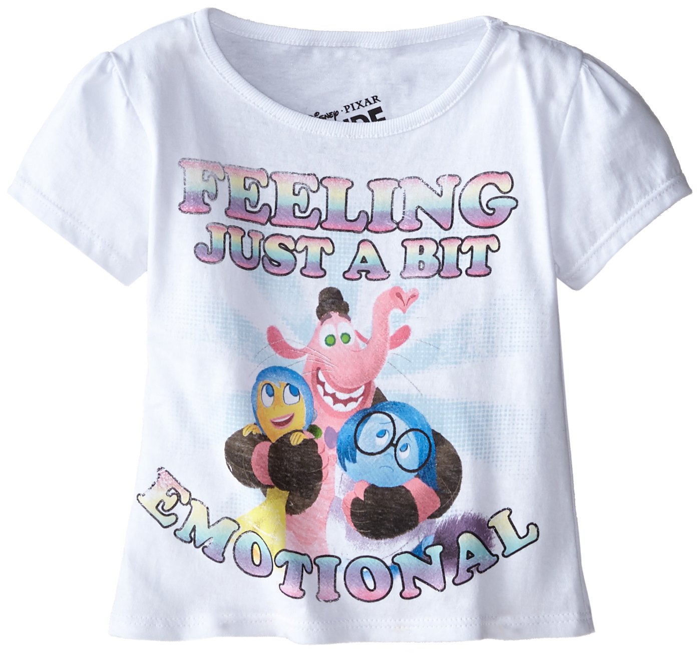 Disney Inside Out Girls' T-Shirt - Cute Cartoon Character Tee for Kids & Toddlers - Perfect for School, Playdates & Family Outings