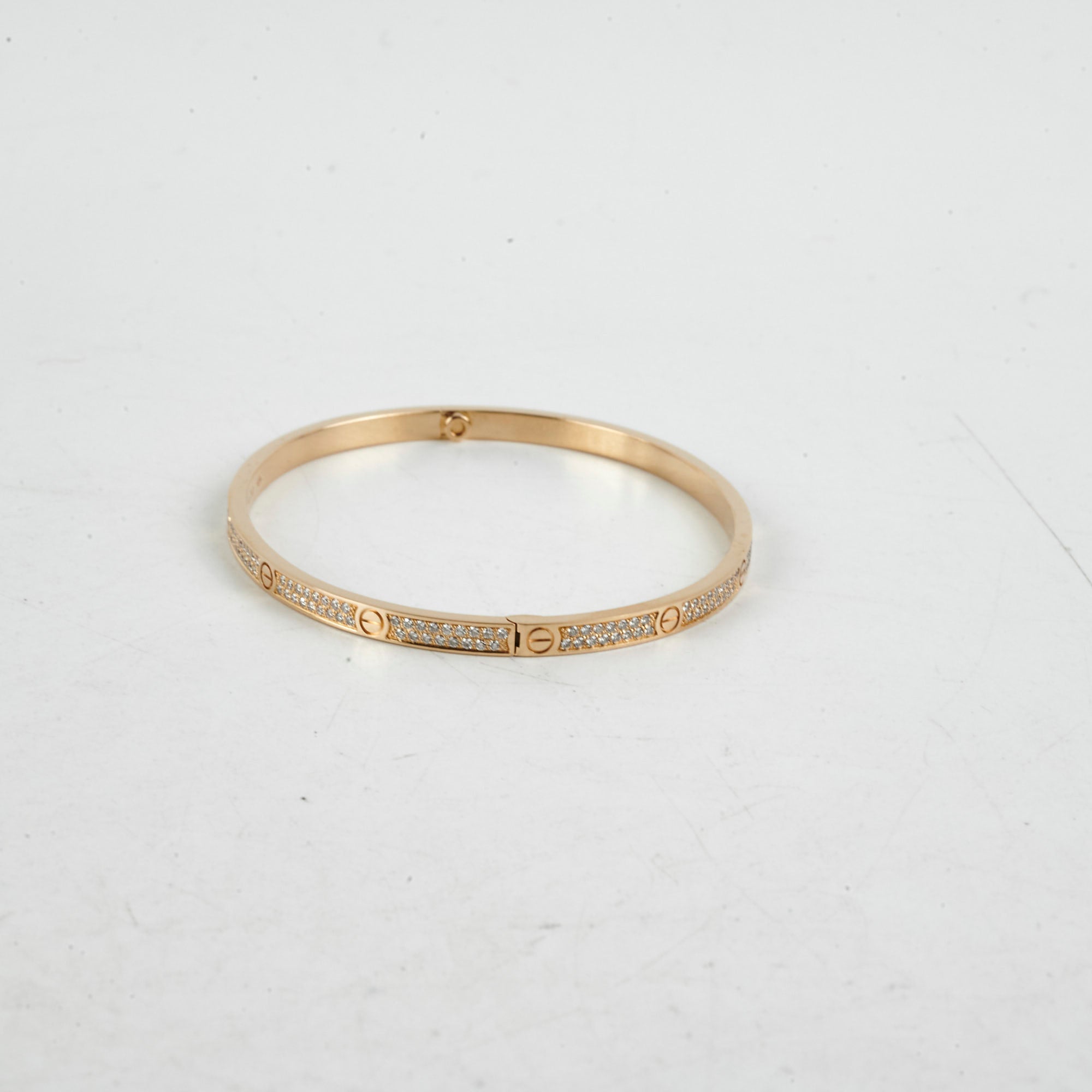 Cartier Small Love Pave Bracelet in 18K Yellow Gold - Luxury Diamond Tennis Bracelet for Women, Perfect for Anniversary Gifts & Special Occasions