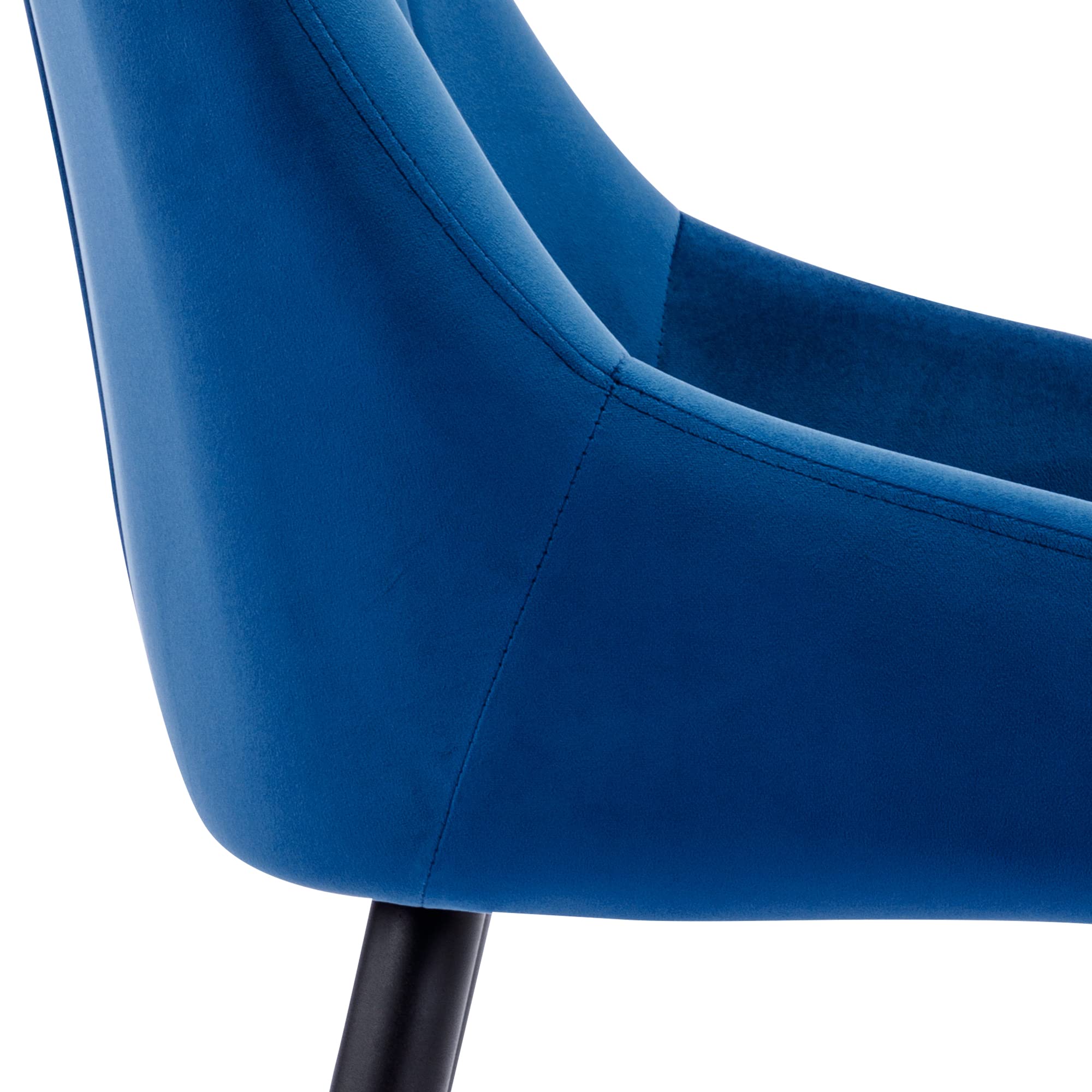 DUHOME Set of 2 Modern Velvet Upholstered Dining Chairs - Mid Century High Back Tufted Armless Accent Chairs for Dining Room, Living Room, Bedroom (Dark Blue) | Perfect for Home Decor, Small Spaces & Entertaining Guests