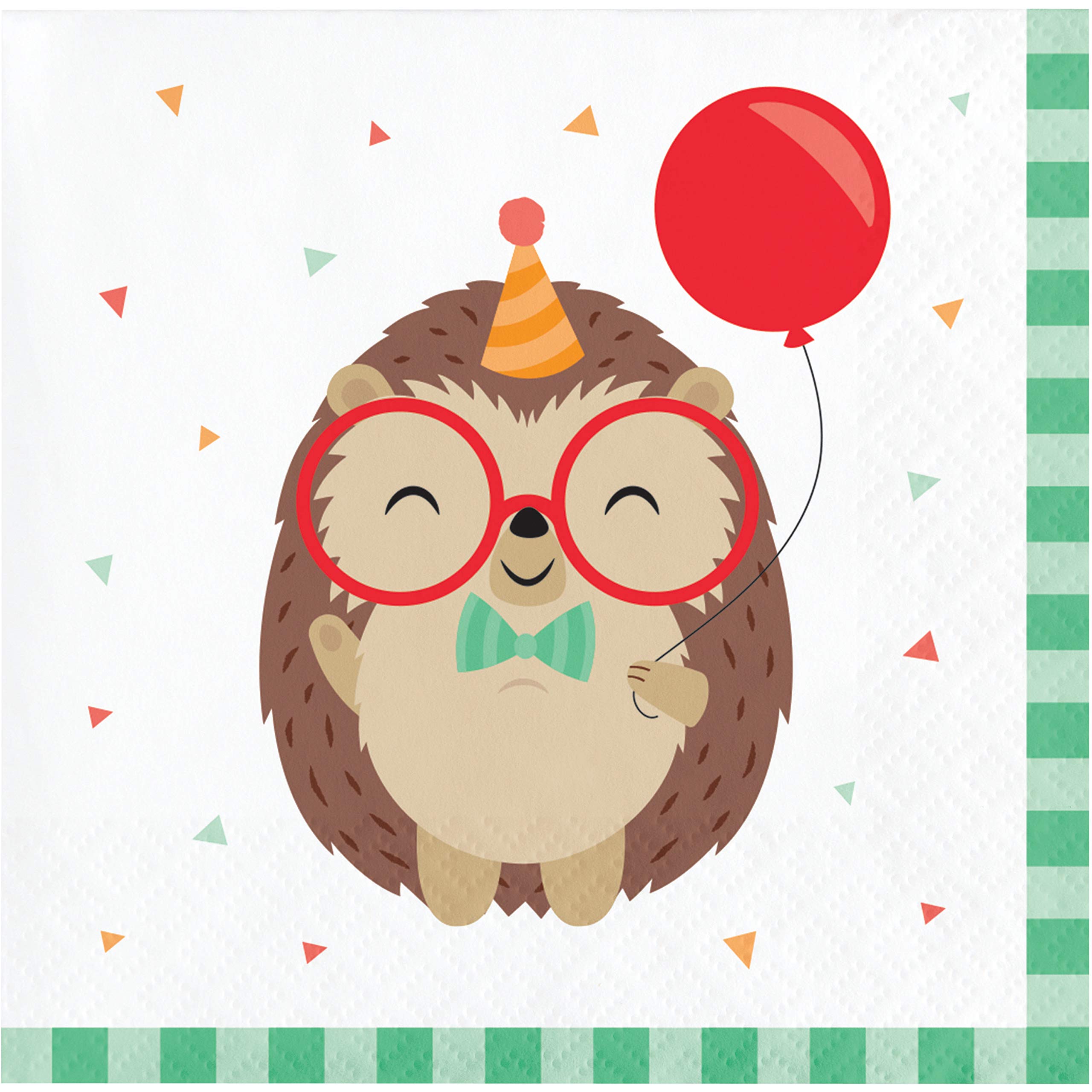 Hedgehog Party Beverage Napkins - 16 Count | Cute Animal Theme Paper Napkins for Birthday, Baby Shower & Holiday Celebrations