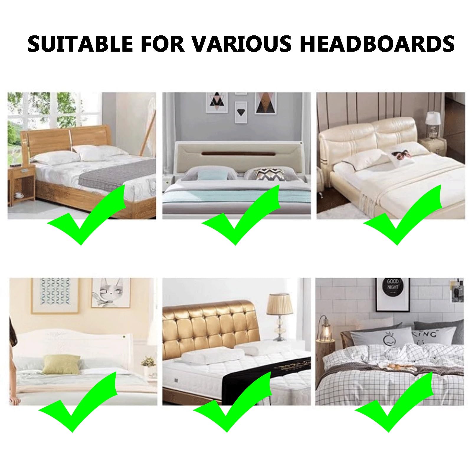 Quilted Headboard Cover for Full, Queen & King Size Beds - Thick Dustproof Headboard Slipcover Protector (67-75 inch/170-190cm) - Perfect for Bedroom Decor & Dust Protection