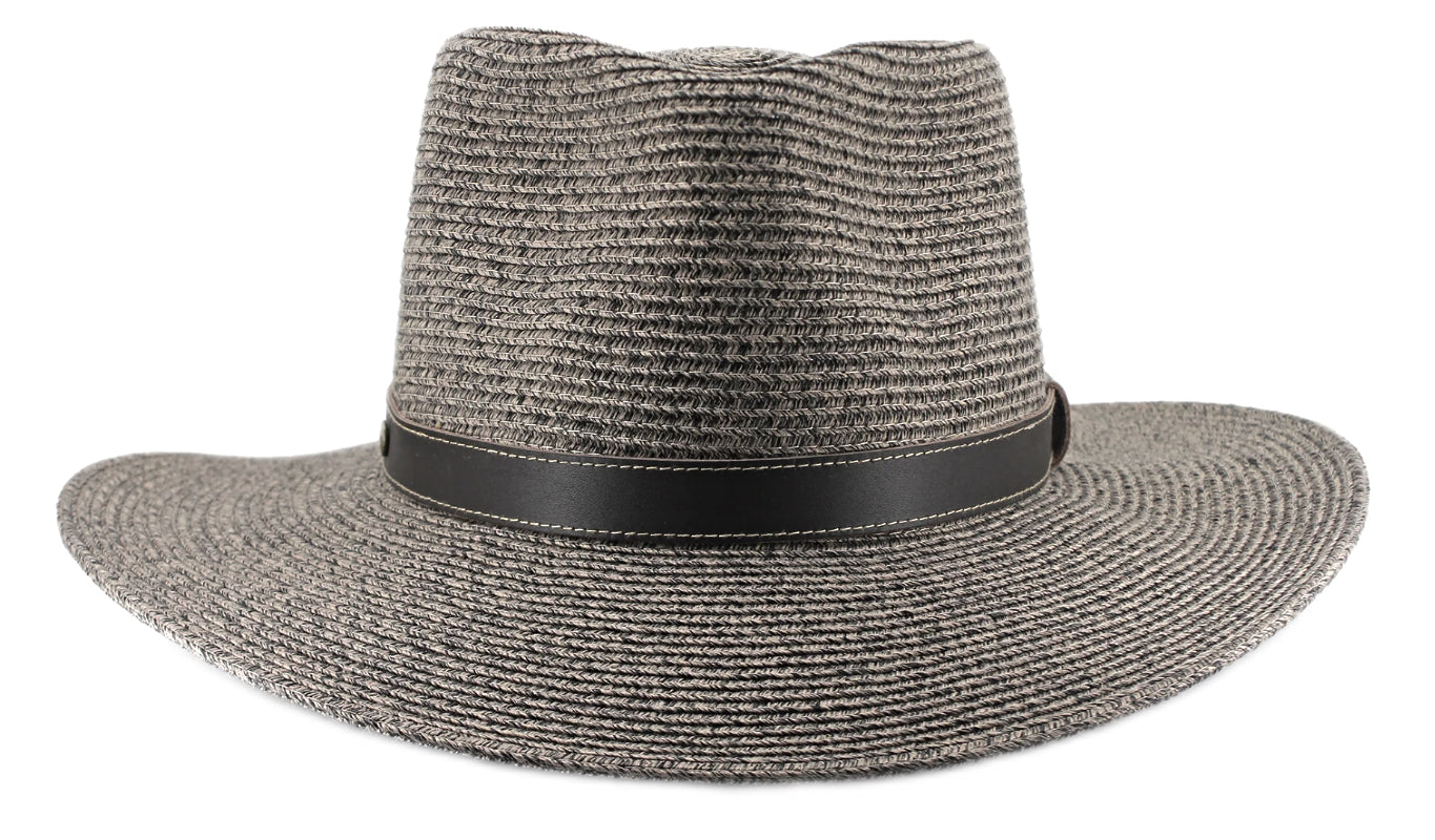 ooGee Hunter Creek Flexibraid Outback Style Hat with Leather Band in Burnt Clove - Durable & Stylish Sun Protection for Outdoor Adventures, Hiking, and Camping