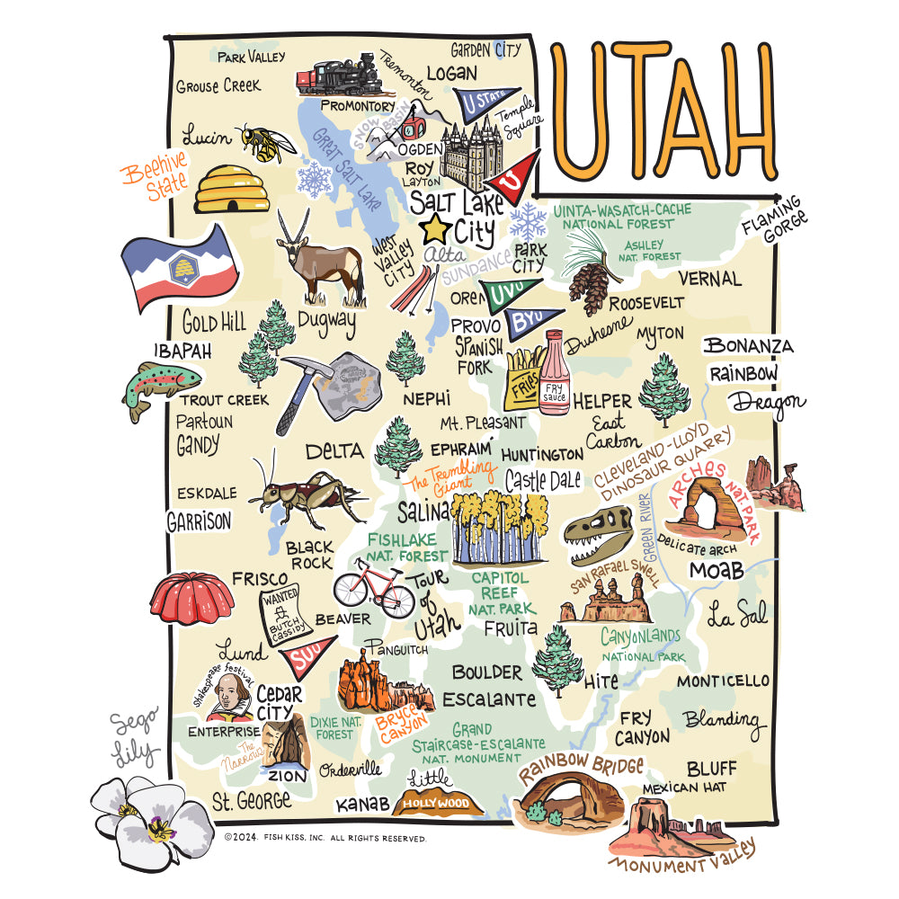 Utah Medium Iced Cup Coolie - Insulated Beverage Sleeve for Coffee, Tea & Cold Drinks - Perfect for Road Trips, Camping & Outdoor Adventures