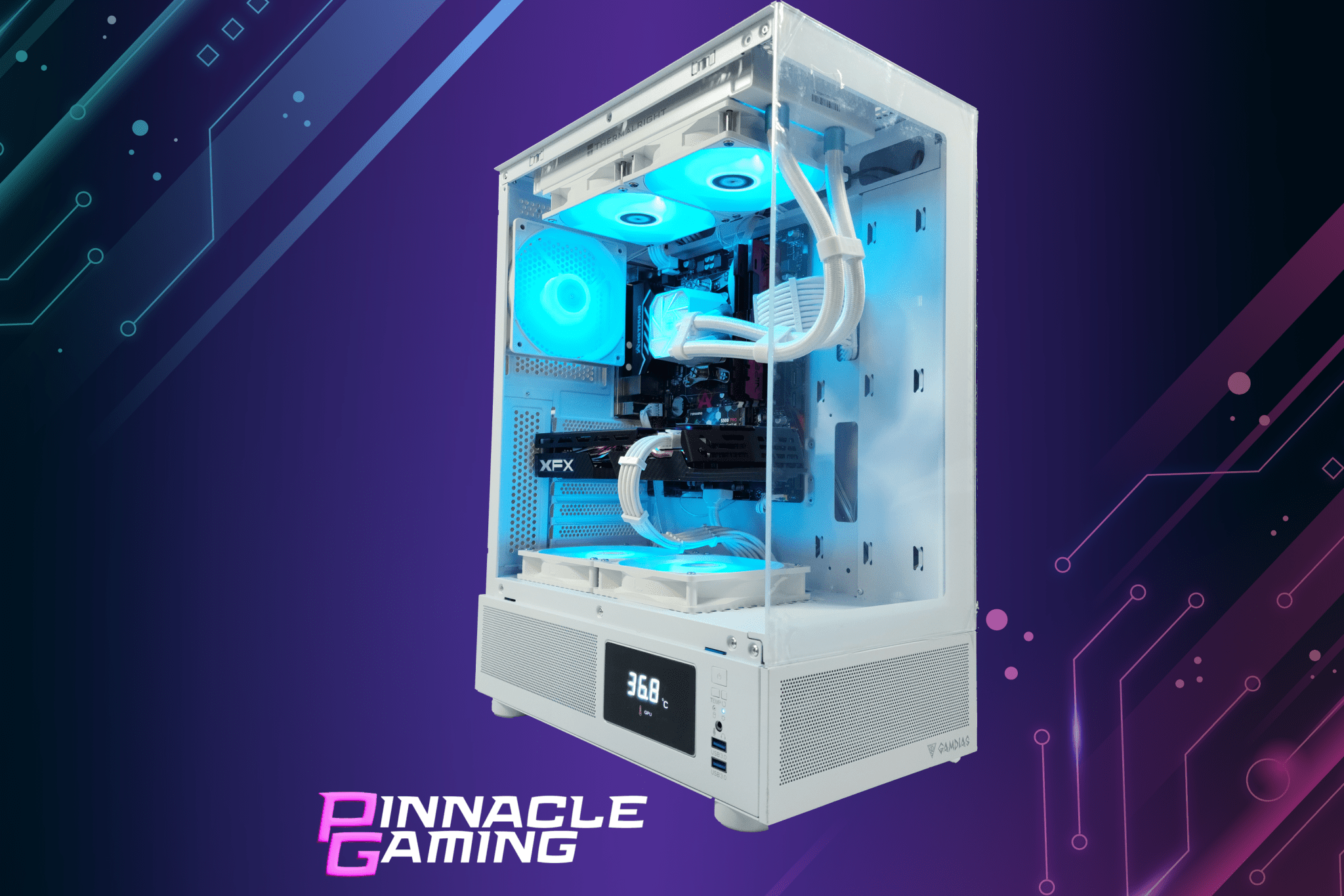 Custom Gaming PC Desktop - AMD Ryzen 7, RX 9070 XT 16GB, 1TB SSD, 32GB DDR5 RAM - High Performance Computer for Gaming, Streaming & Content Creation - Perfect for Esports, VR & 4K Gaming