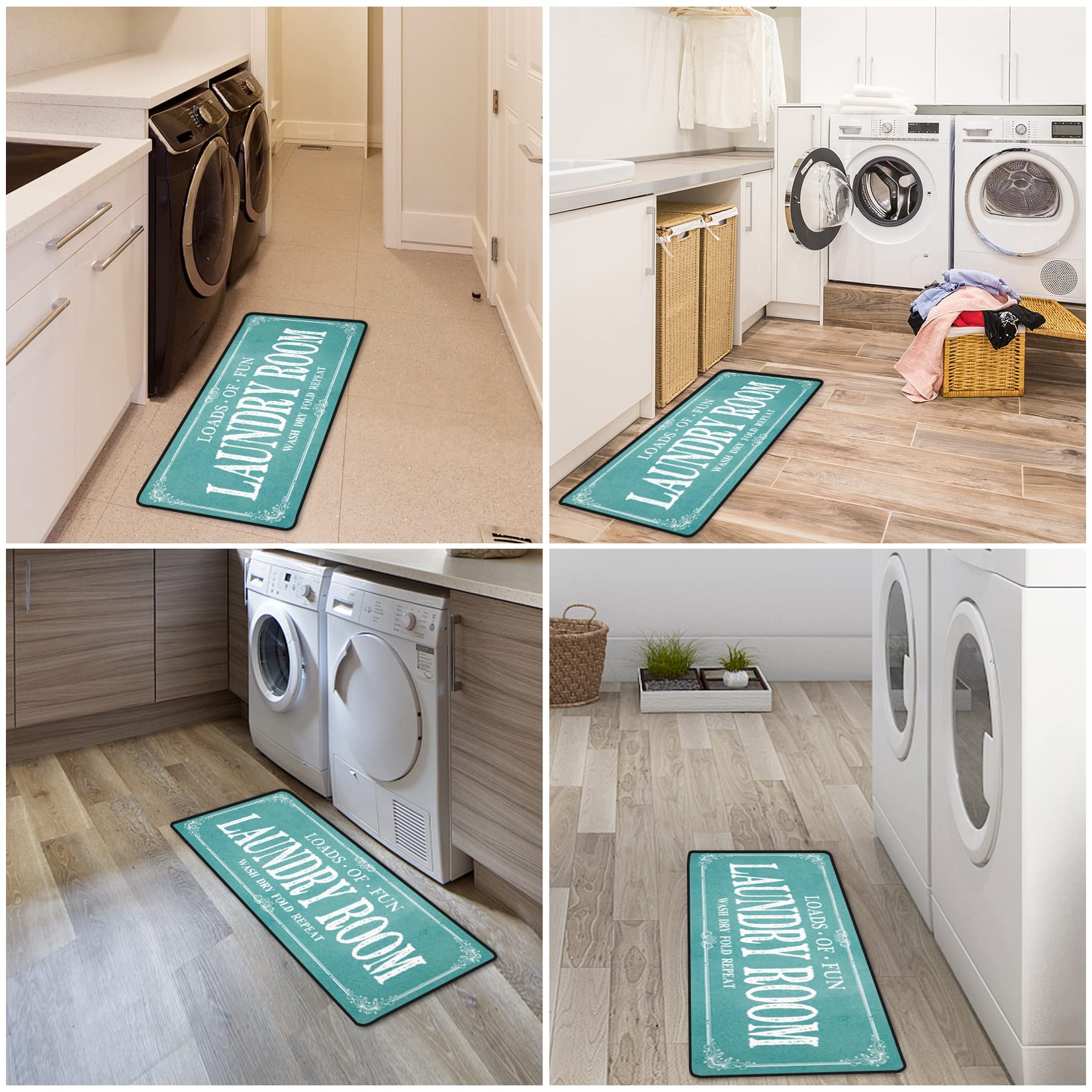Non-Slip Laundry Room Rug Runner - 20