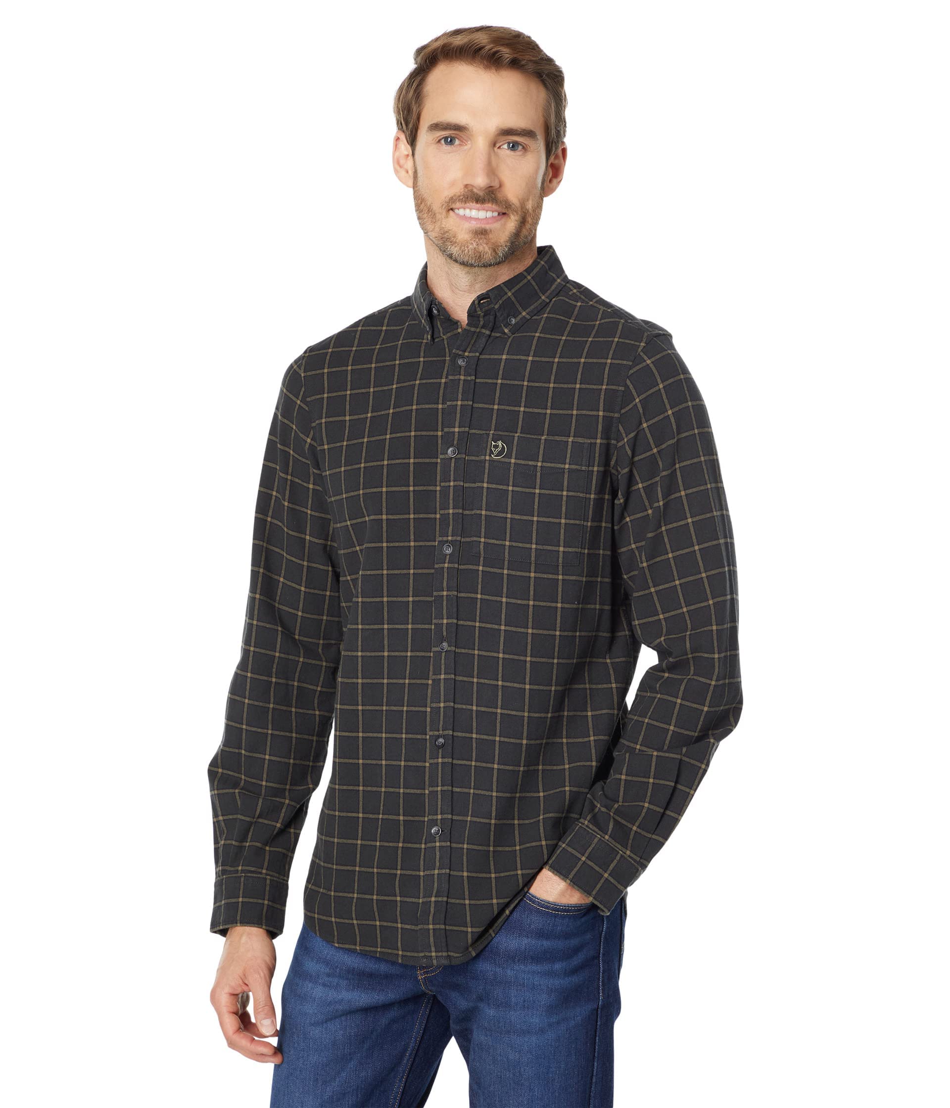 Fjällräven Övik Flannel Shirt for Men & Women | Classic Checkered Plaid Shirt | Warm & Comfortable Outdoor & Casual Wear