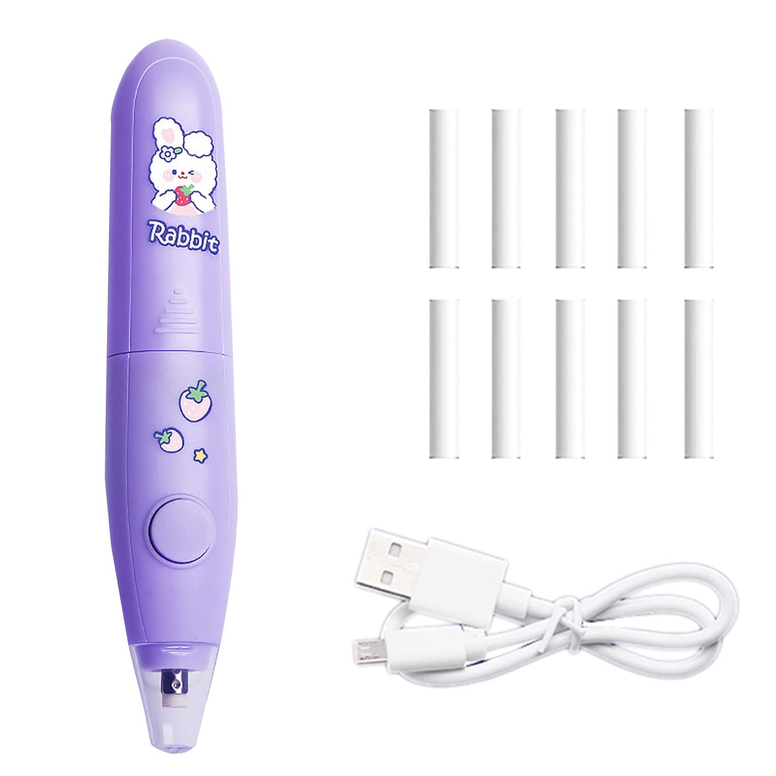 High-Quality Battery Operated Electric Pencil Eraser - Rechargeable & Refillable with Replacement Erasers - Perfect for Students, Artists & Office Use - Erase Mistakes Effortlessly in School, Sketching & Homework