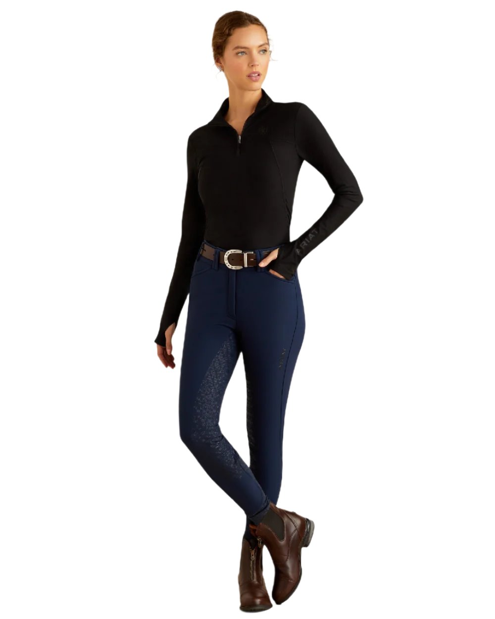 Ariat Women's Lowell 3.0 Quarter Zip Baselayer Top - Moisture Wicking Thermal Shirt for Cold Weather - Perfect for Hiking, Horseback Riding & Outdoor Activities