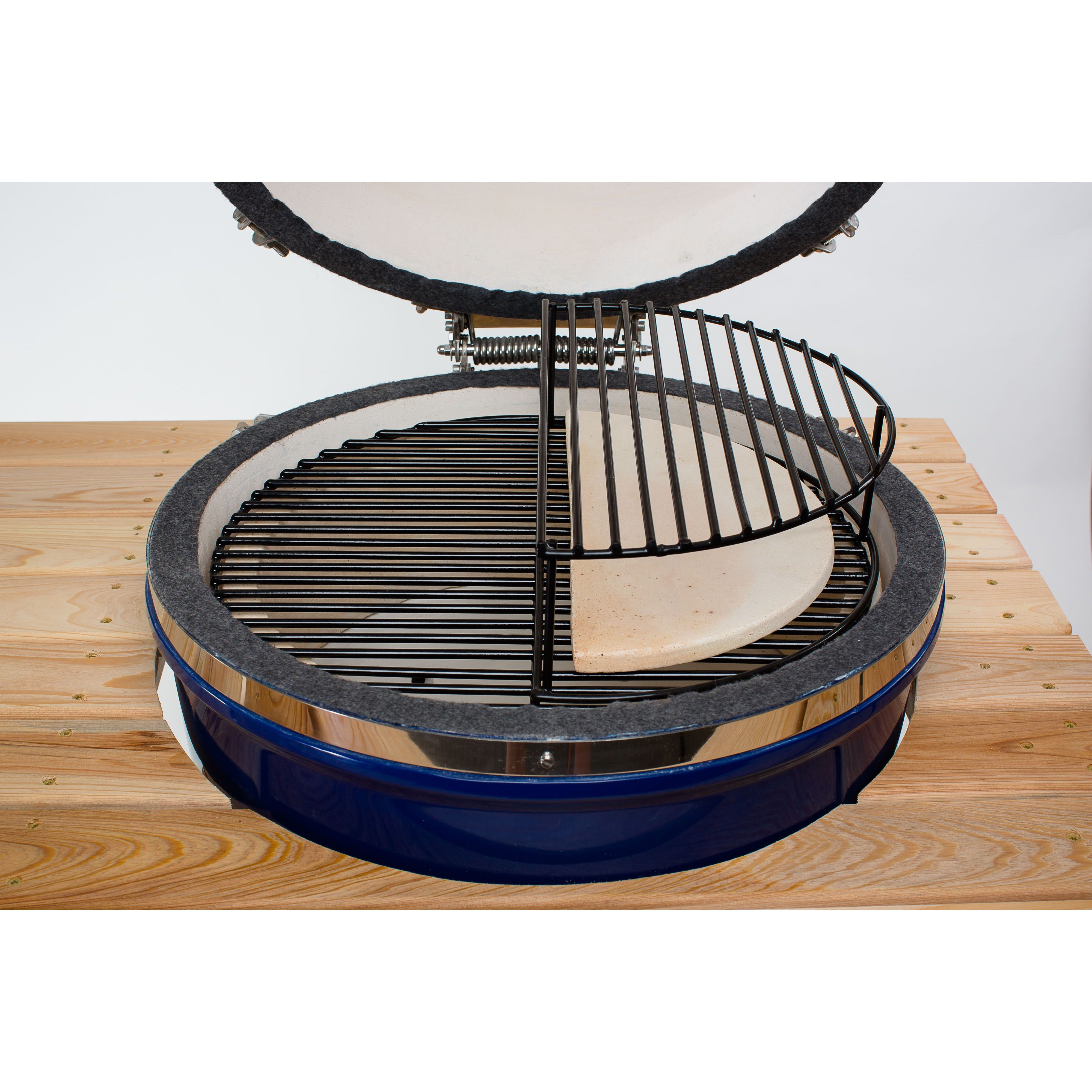 Grill Dome HM L Half Moon Rack for Large Grill Domes - Perfect for Outdoor BBQ, Smoking, and Grilling Accessories