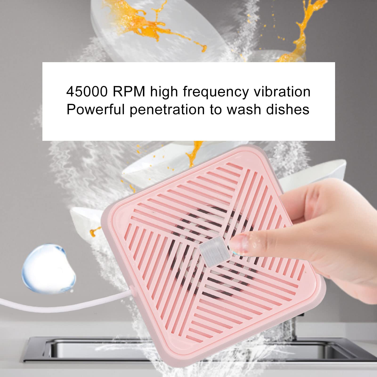 JTLB Portable Washing Machine - Mini Dishwasher with Sound Vibration & Electrolytic Water Purification, IP67 Waterproof, USB Powered for Camping, RV, Travel, and Small Apartments