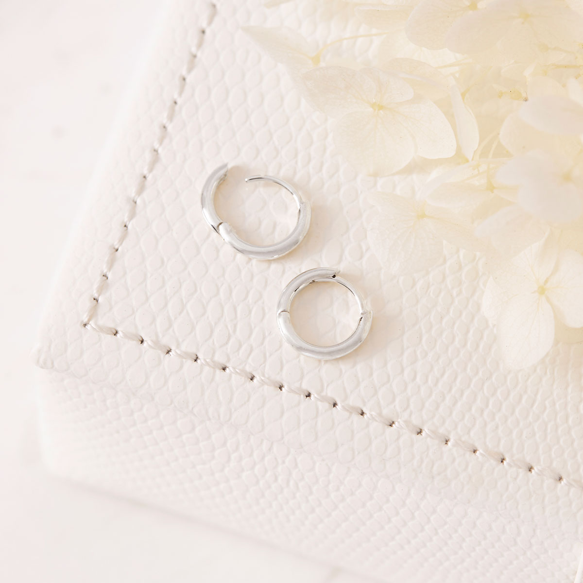 Sterling Silver Round Huggie Earrings for Women - Minimalist Hoop Earrings for Daily Wear, Gift Giving & Special Occasions
