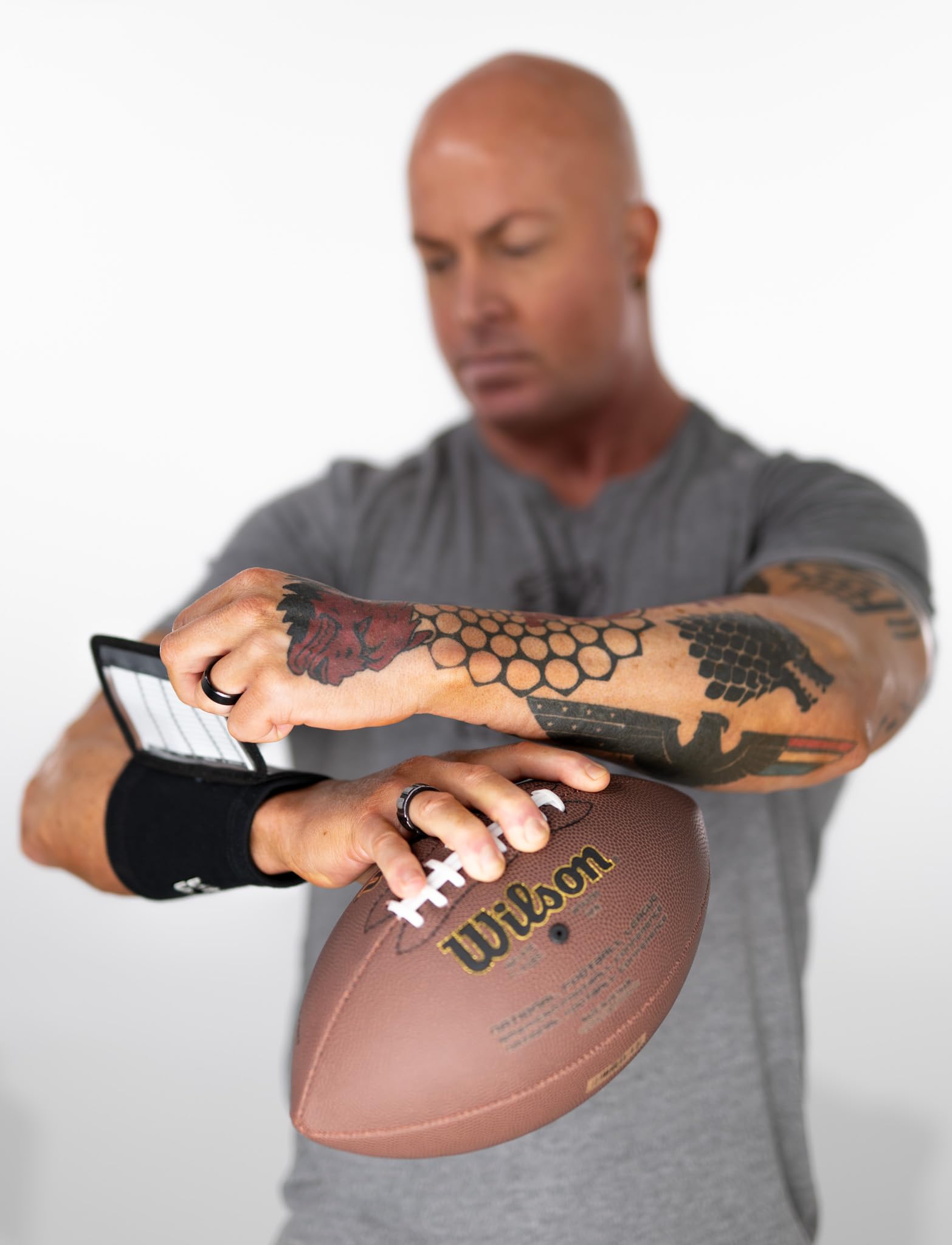 Premium Triple Playbook Wristband Coach - Ideal for Football, Baseball, Softball, Soccer & Lacrosse Play Calling - Waterproof Sports Strategy Wristband for Coaches & Players - Perfect for Games, Practices & Team Coordination
