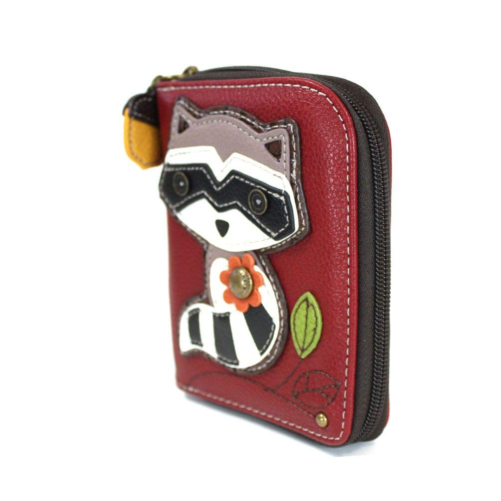 Chala Handbags Raccoon Print Zip-Around Wristlet Wallet - Stylish & Compact Clutch for Women, Perfect for Parties, Travel & Everyday Use