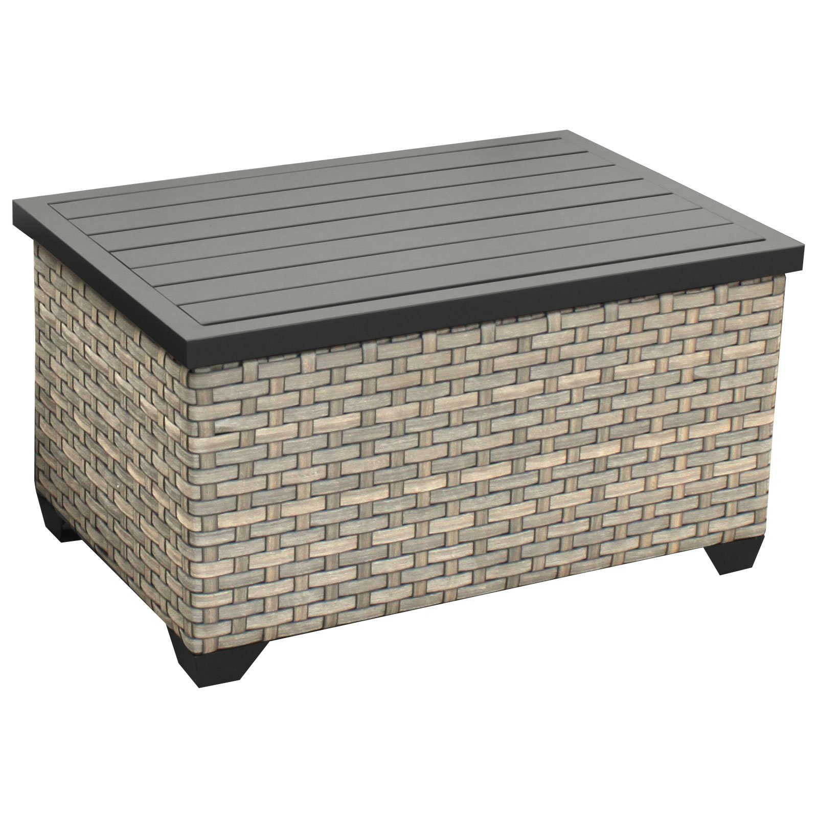 TK Classics MONTEREY-03A 3-Piece Outdoor Wicker Patio Furniture Set in Beige - Perfect for Garden, Poolside & Backyard Relaxation
