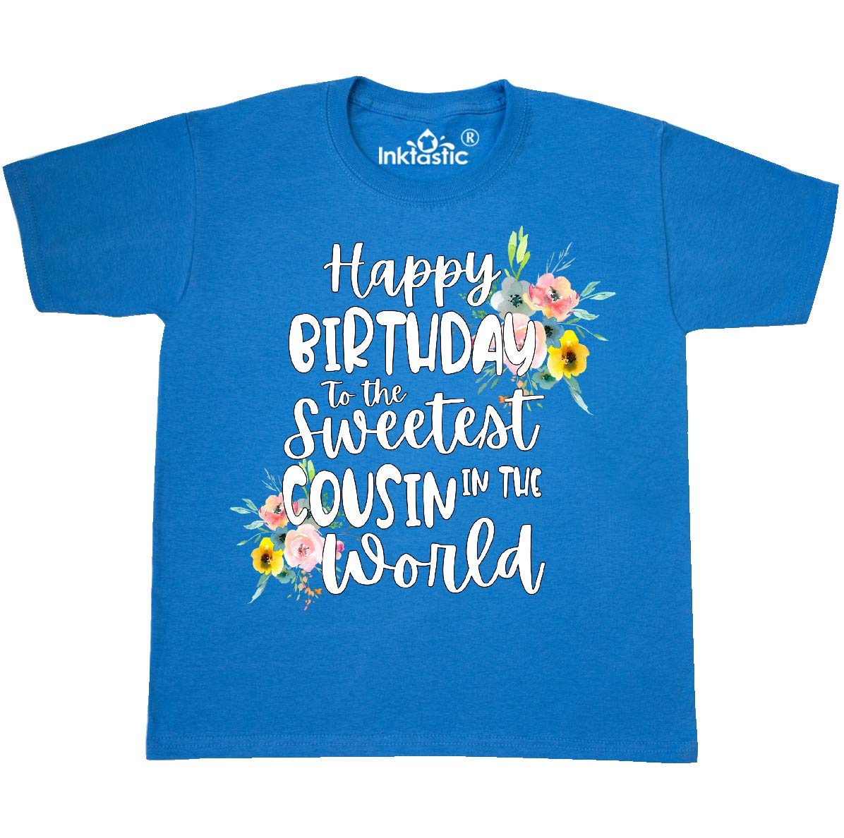 Happy Birthday to The Sweetest Cousin in The World Youth T-Shirt - Fun & Comfortable Birthday Gift for Kids & Teens - Perfect for Parties, Family Gatherings & Special Celebrations