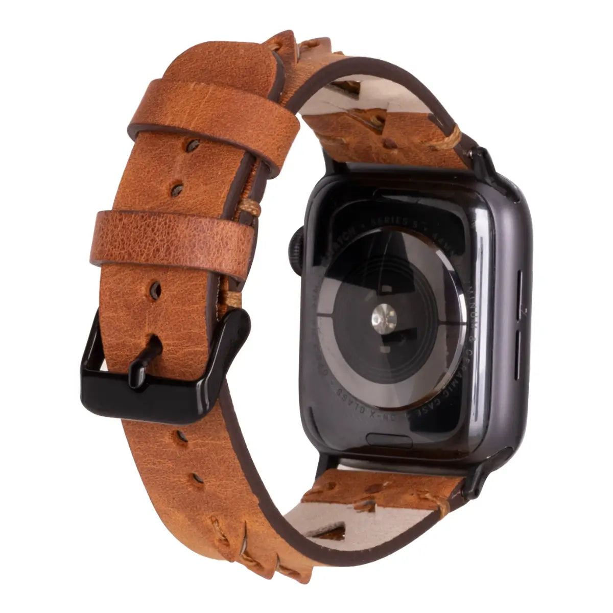 Premium Camel Brown Leather Sport Band for Apple Watch - Durable & Stylish Strap for Workouts & Everyday Use