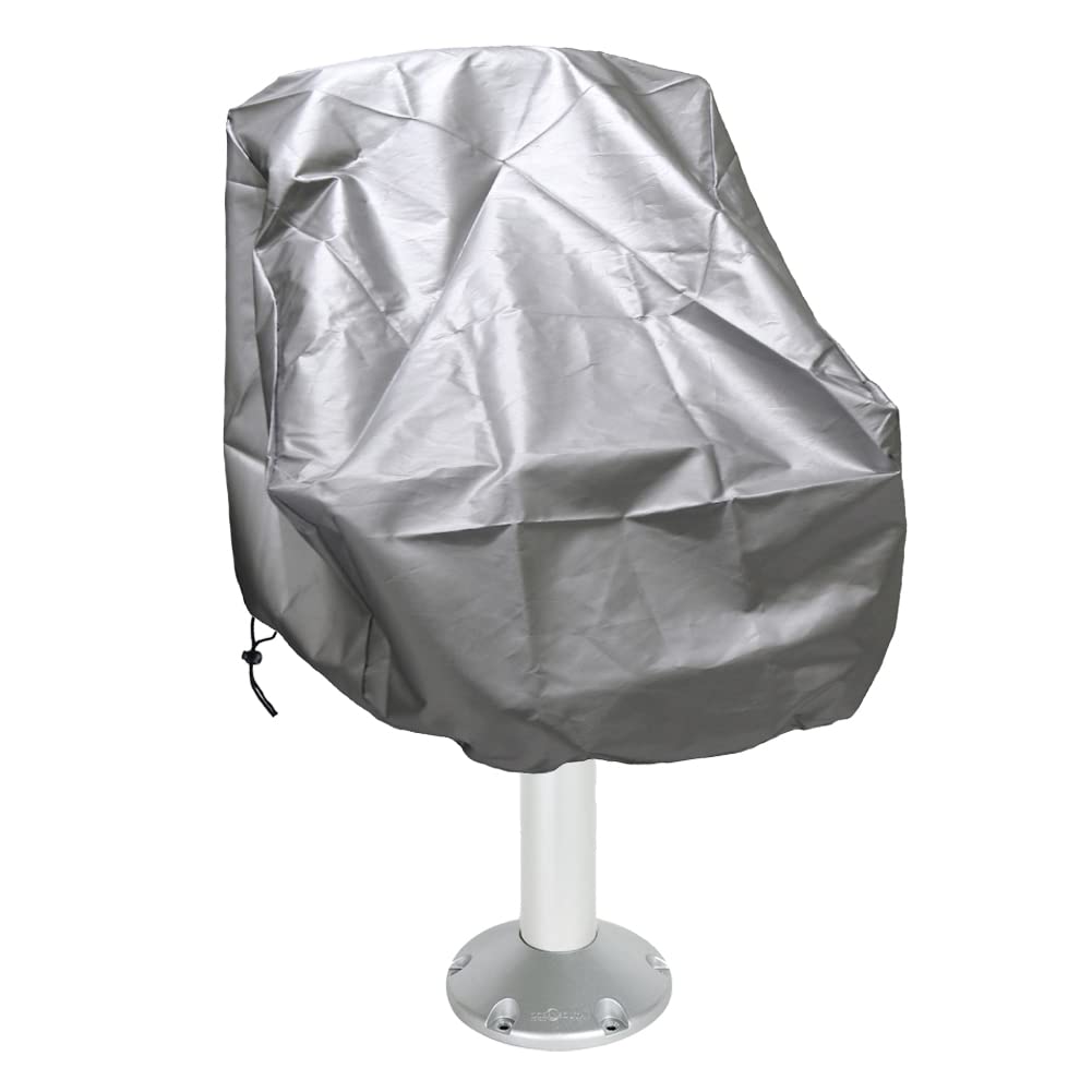 Waterproof 600D Boat Seat Cover for Pontoon, Captain's Chair & Bench - Outdoor Marine Grade Protection with Drawstring Hem | Ideal for Fishing Boats, Yachts & Deck Chairs