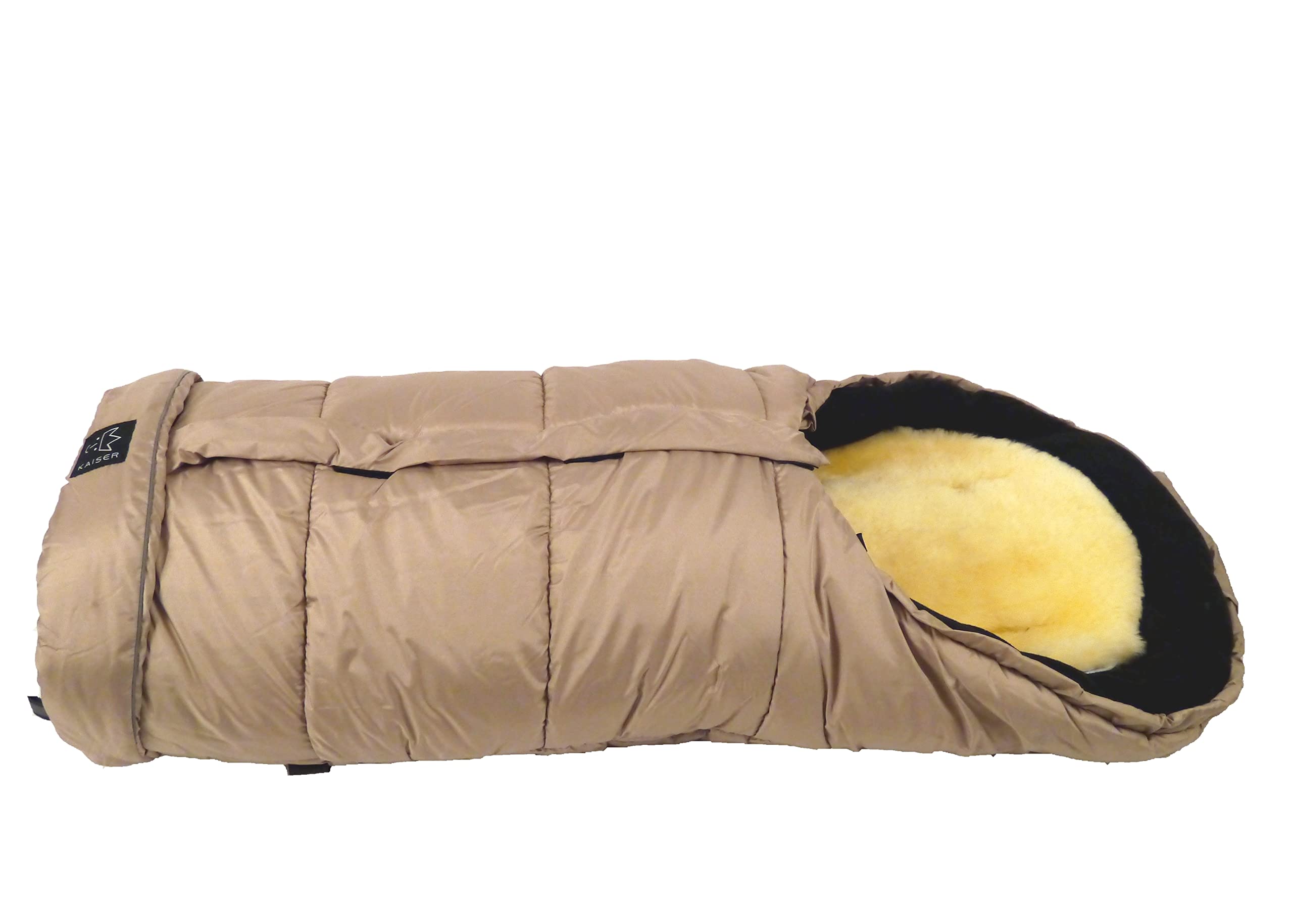 Premium Stroller Sheepskin Foot Muff - Soft & Warm Baby Stroller Accessory (Sand Color) for Winter Outings & Cozy Walks