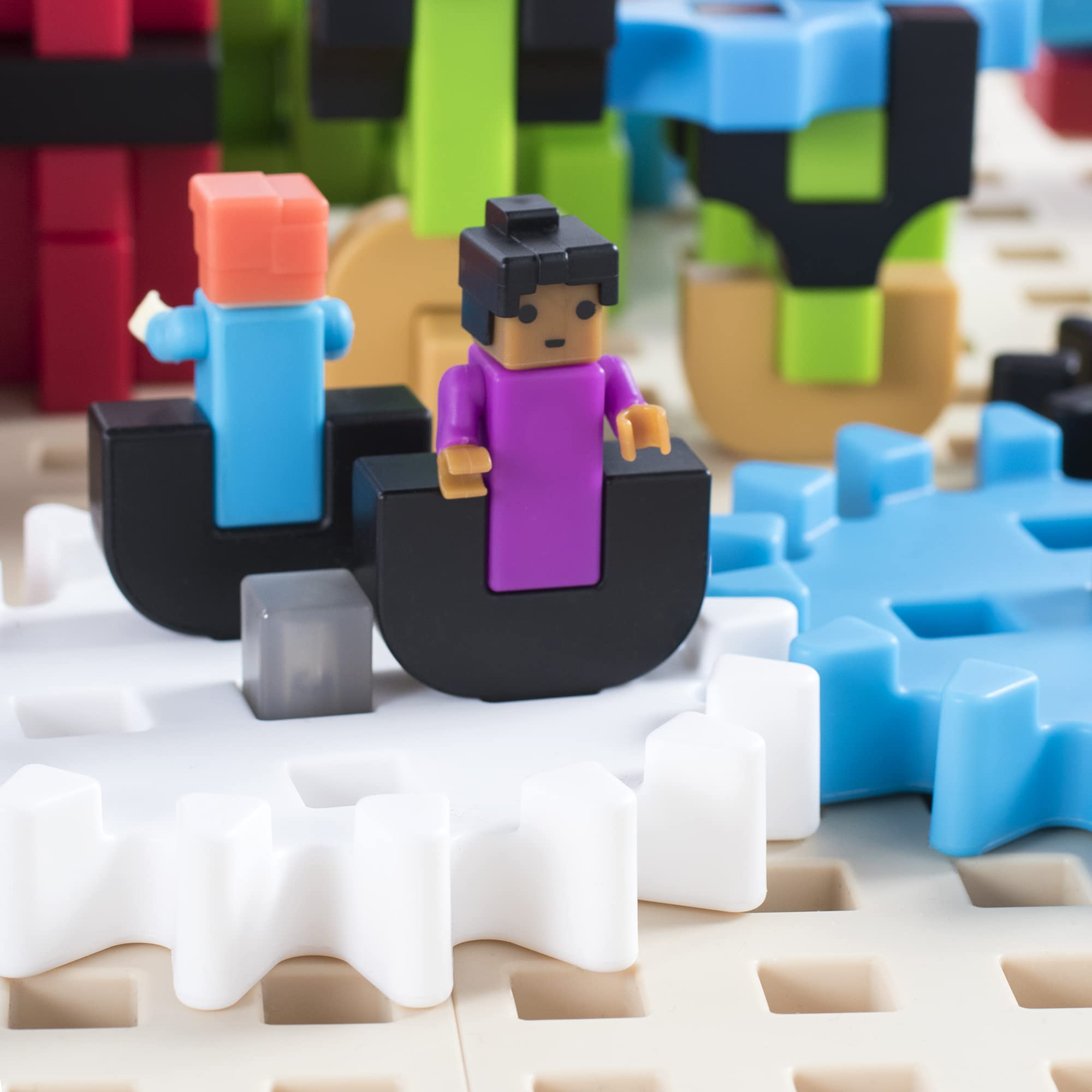 Guidecraft IO Blocks Center: 458-Piece STEM Building Toy Set with 400 IO Blocks, 4 Storage Bins & Activity Table - Educational Construction Kit for Toddlers & Kids | Perfect for Classroom Learning, Homeschooling & Creative Play