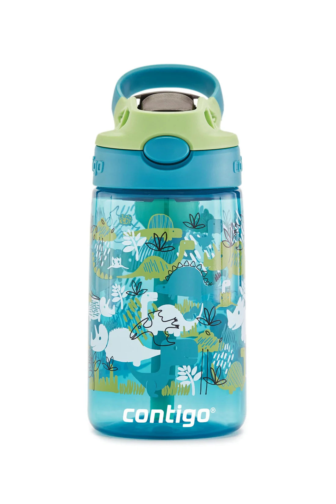 Contigo Kids Autospout Water Bottle 14oz (414ml) - Leak Proof, Spill Proof Stainless Steel Insulated Bottle for School, Travel & Outdoor Activities