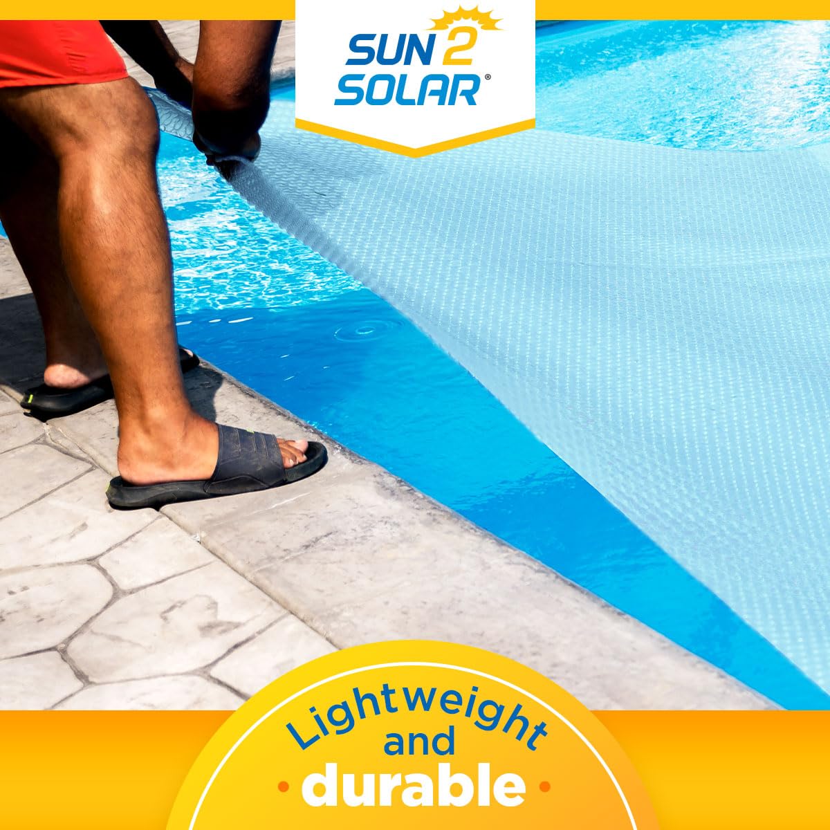Sun2Solar Clear 27 ft Round Solar Pool Cover | 1200 Series | Heat Retaining Blanket for Inground & Above Ground Pools | Bubble Solar Heating Blanket | Perfect for Extending Swimming Season & Maintaining Warm Water Temperature