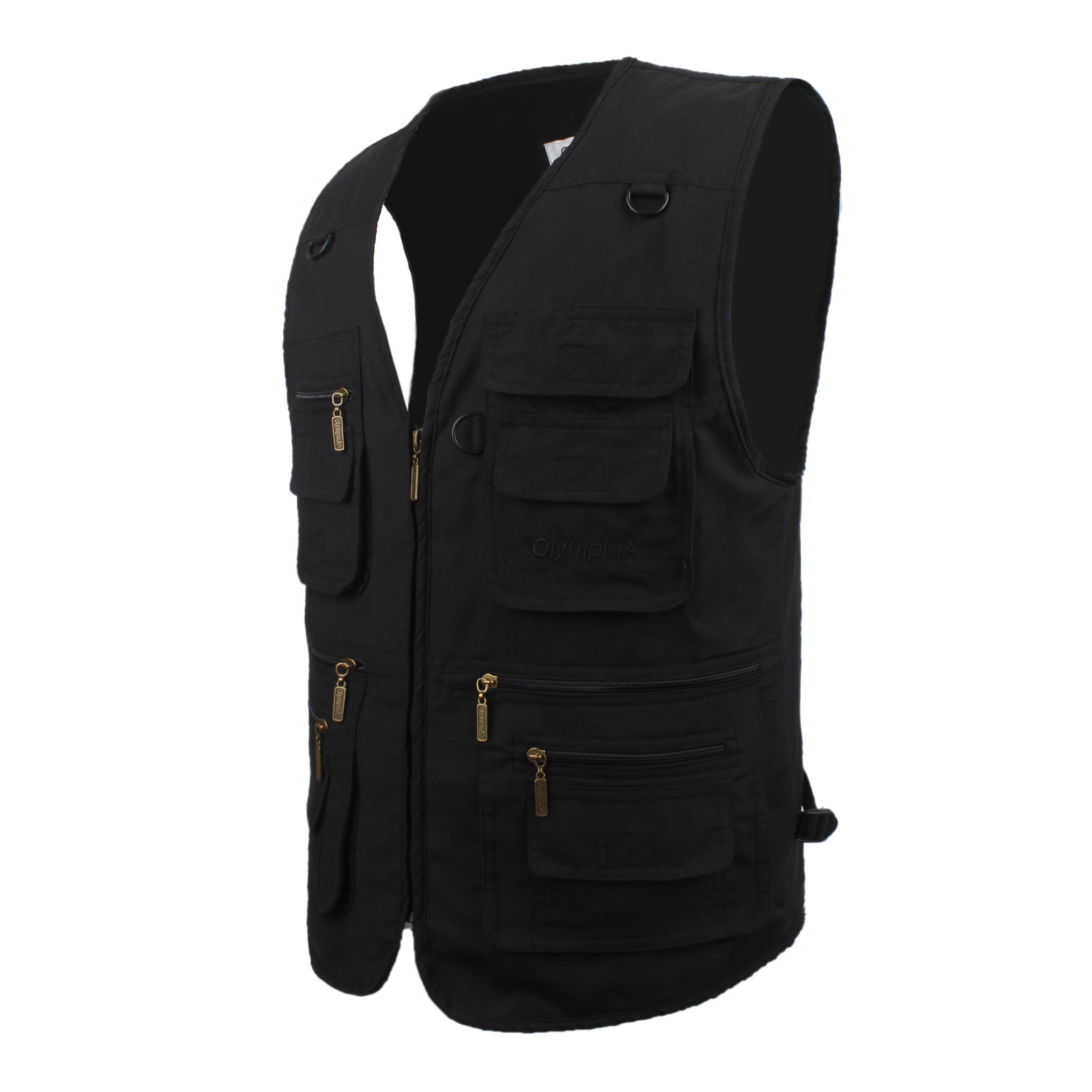 Men's Lightweight Poplin Fishing Vest with Multiple Pockets - Outdoor Travel, Sports & Work Utility Vest for Hiking, Camping & Fishing Adventures