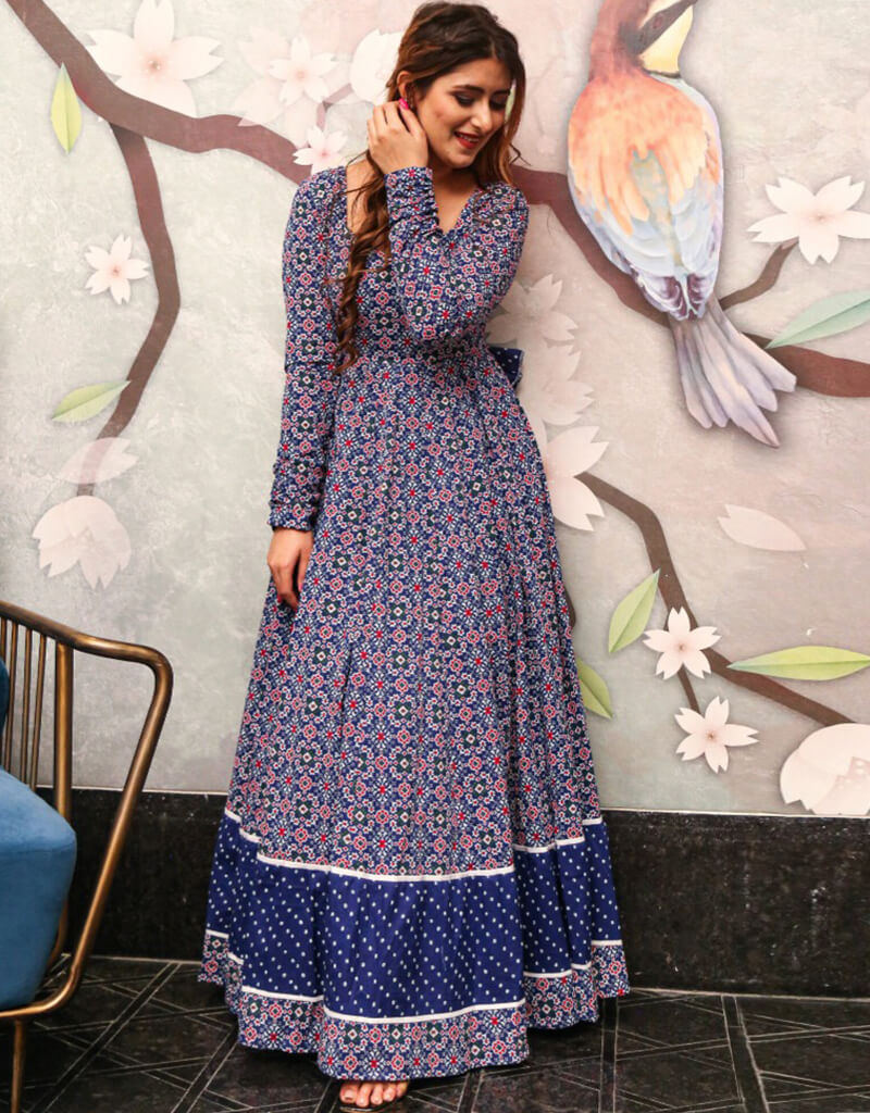Stylish Blue Designer Party Wear Kurti for Women - Elegant Ready-to-Wear Indian Tunic for Festive Occasions, Weddings & Special Events