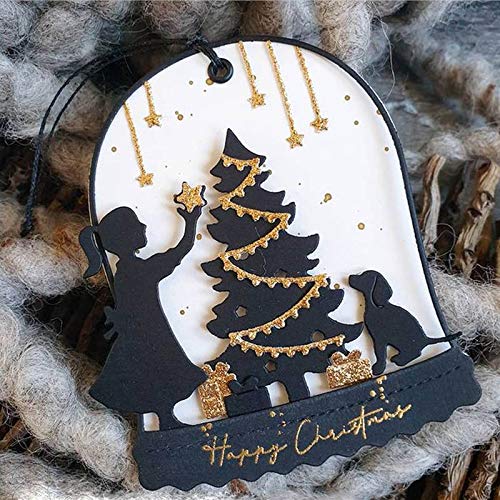 Christmas Tree Metal Cutting Dies for Card Making, Scrapbooking & Embossing – Perfect for Kids, Girls, Boys & Dog Lovers – DIY Holiday Crafts, Photo Album Decorations & Handmade Gift Boxes – Great for Christmas Cards, Party Invitations and Home Decor Projects