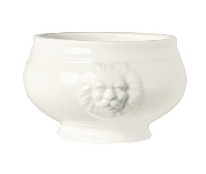 Libbey 10 Oz Lions Head Soup Bowls - Set of 12 - Durable Porcelain Bowls for Soup, Noodles, Cereal & Desserts - Perfect for Restaurants, Catering & Home Use