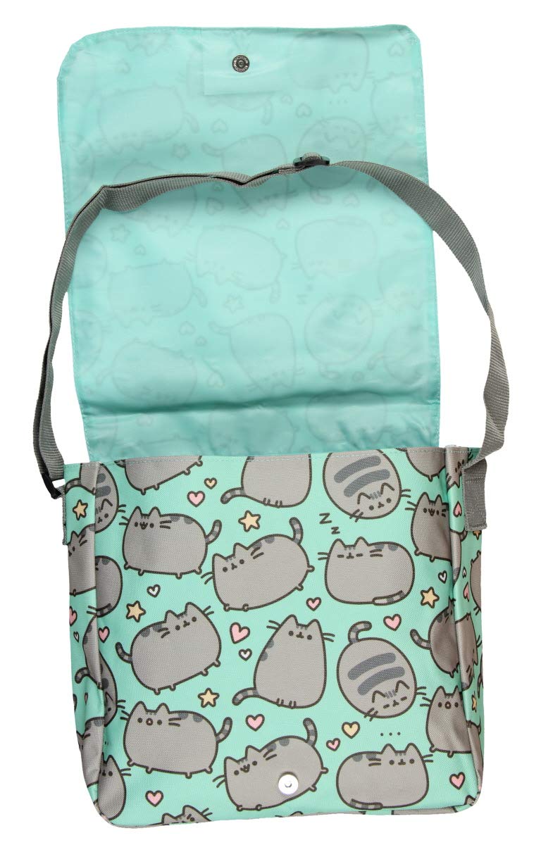 Pusheen The Cat Messenger Crossbody Shoulder Bag - Cute Cartoon Cat Purse for Women & Girls - Perfect for School, Travel, Shopping & Everyday Use