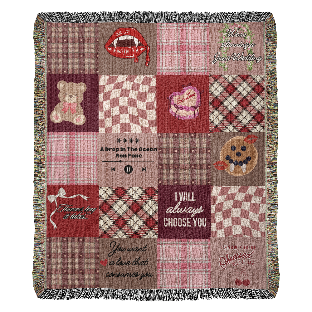 Mystic Falls Love Blanket - Soft Cozy Throw Blanket for Couples, Gifts for Her/Him - Perfect for Cuddling, Movie Nights & Romantic Getaways