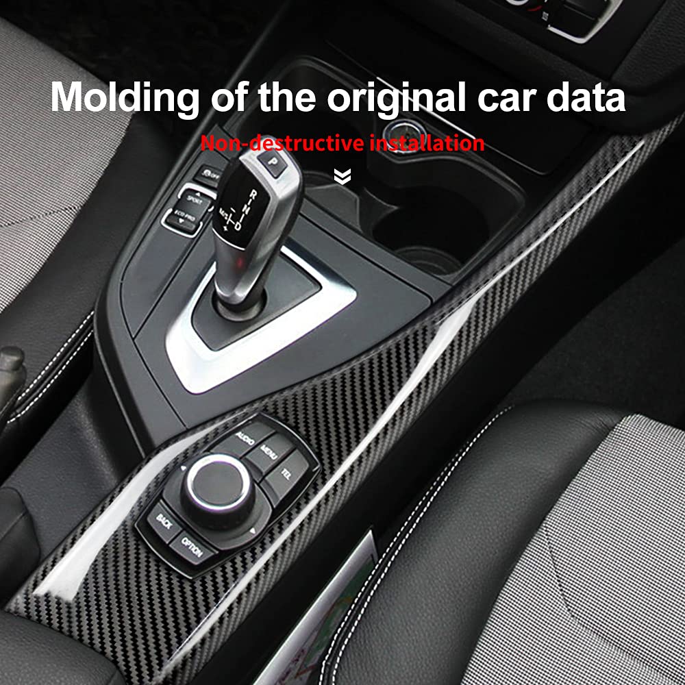 Premium Carbon Fiber Center Console Cover for BMW 1 & 2 Series (F20/F21/F22) - Interior Trim Sticker with Multimedia Button Protection | Durable Upgrade for Car Accessories | Perfect for Daily Driving & Car Enthusiasts
