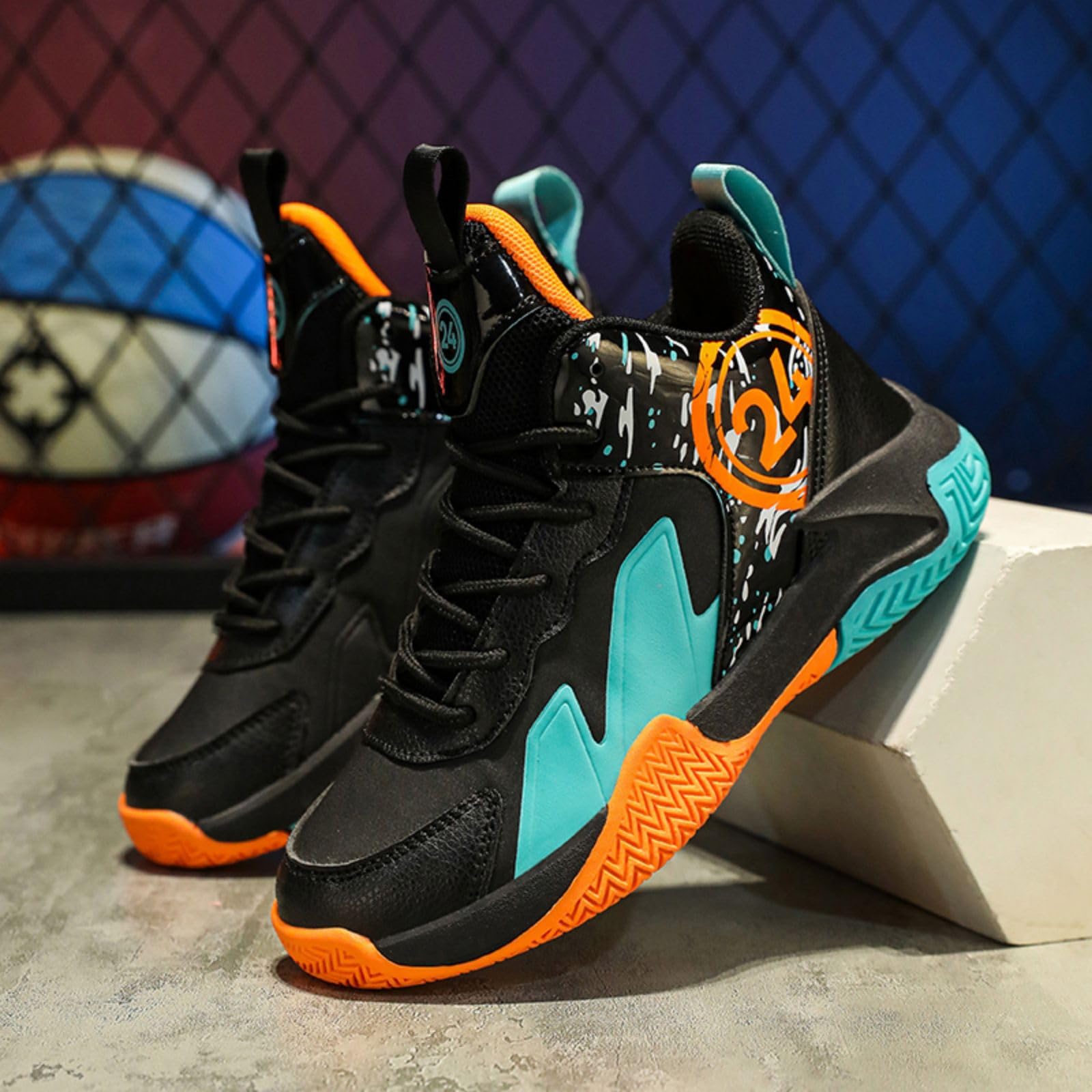 Non-Slip Kids Basketball Shoes for Boys & Girls - Lightweight, Breathable Sports Shoes for Indoor & Outdoor Play