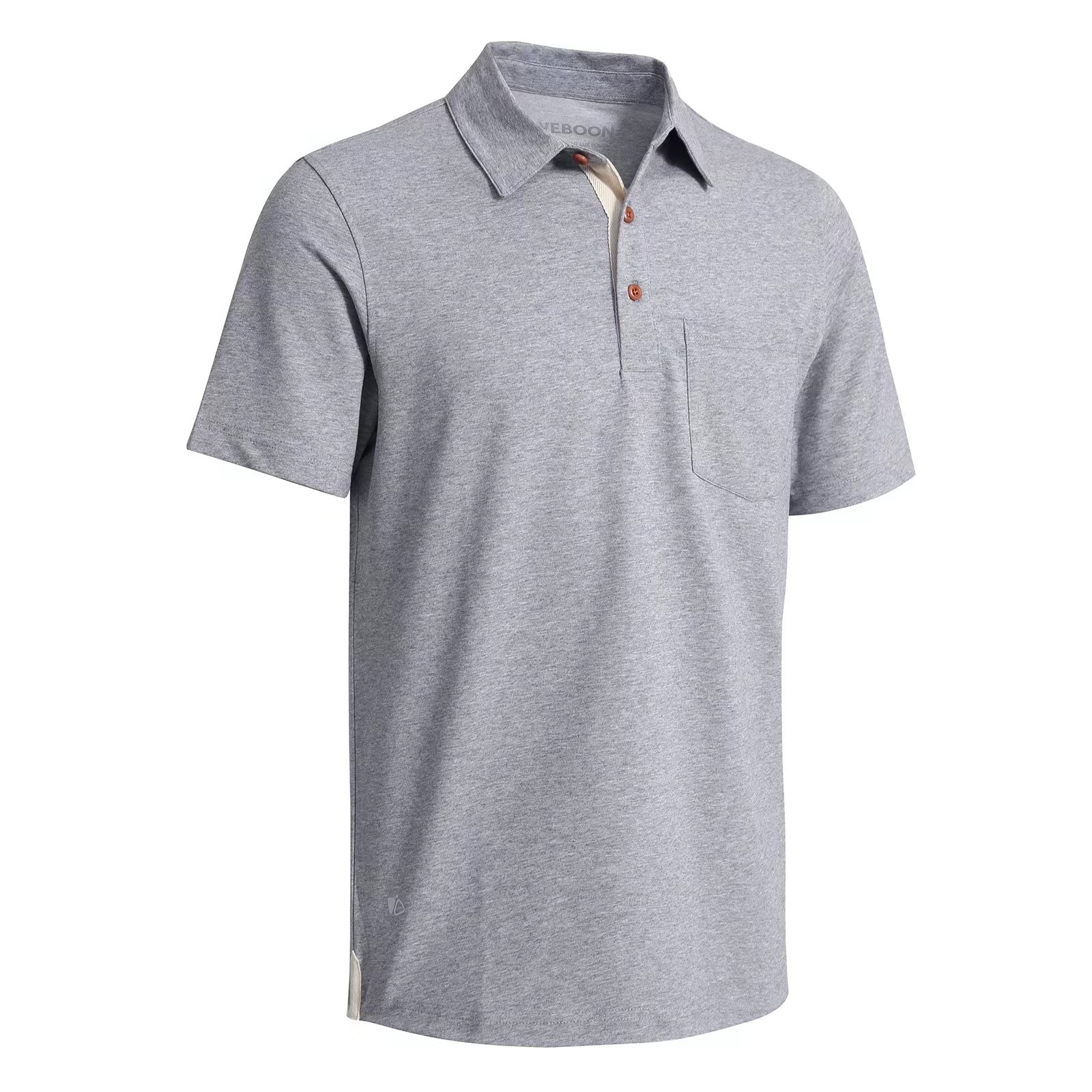 Men's Long & Short Sleeve Polo Shirts - Breathable Cotton Blend Casual Shirts with Pocket & Drop Cut Collar | Perfect for Golf, Office & Everyday Wear