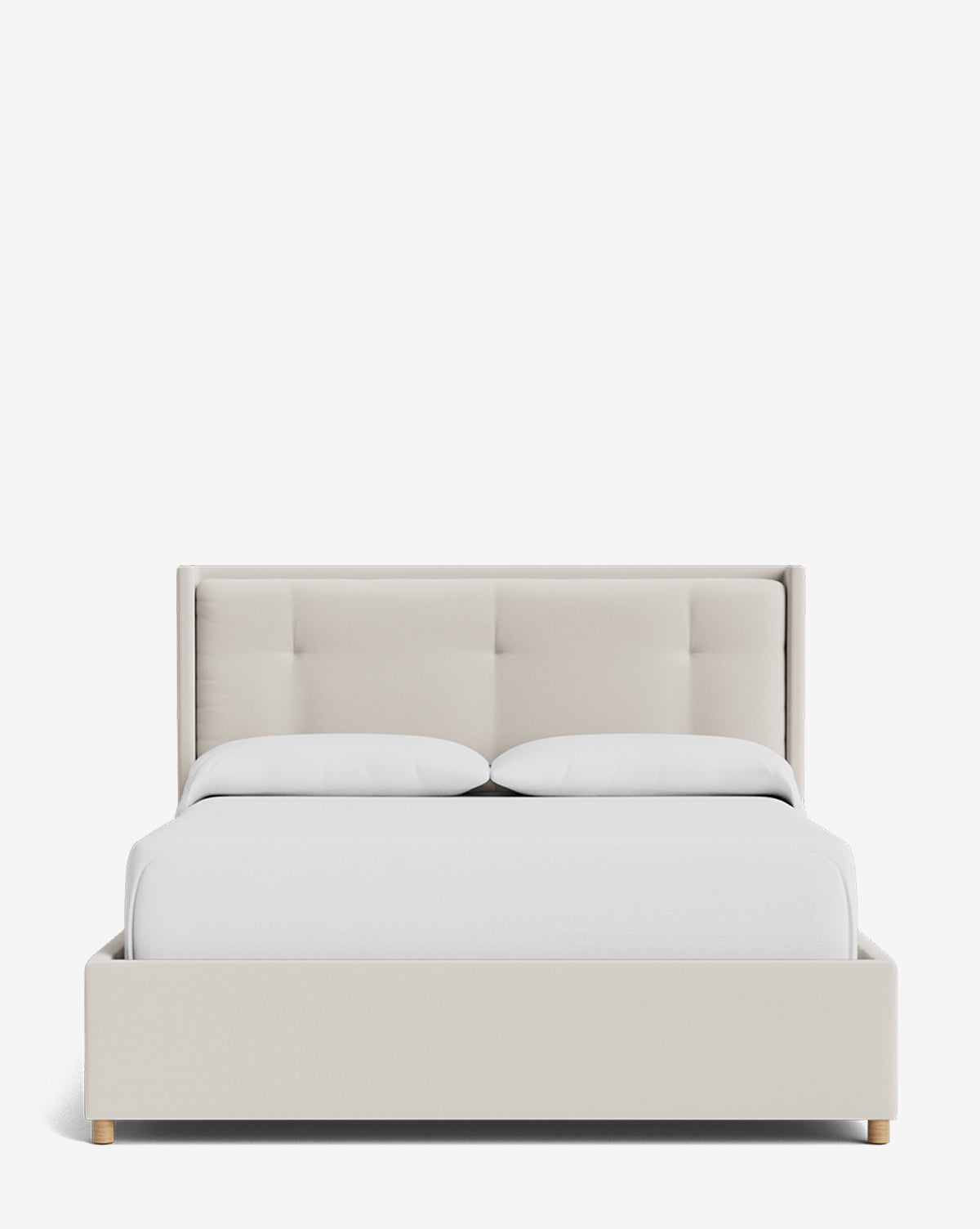 Low Profile Ria Bed Frame with Minimalist Headboard - Perfect for Small Spaces, Modern Bedrooms & Studio Apartments