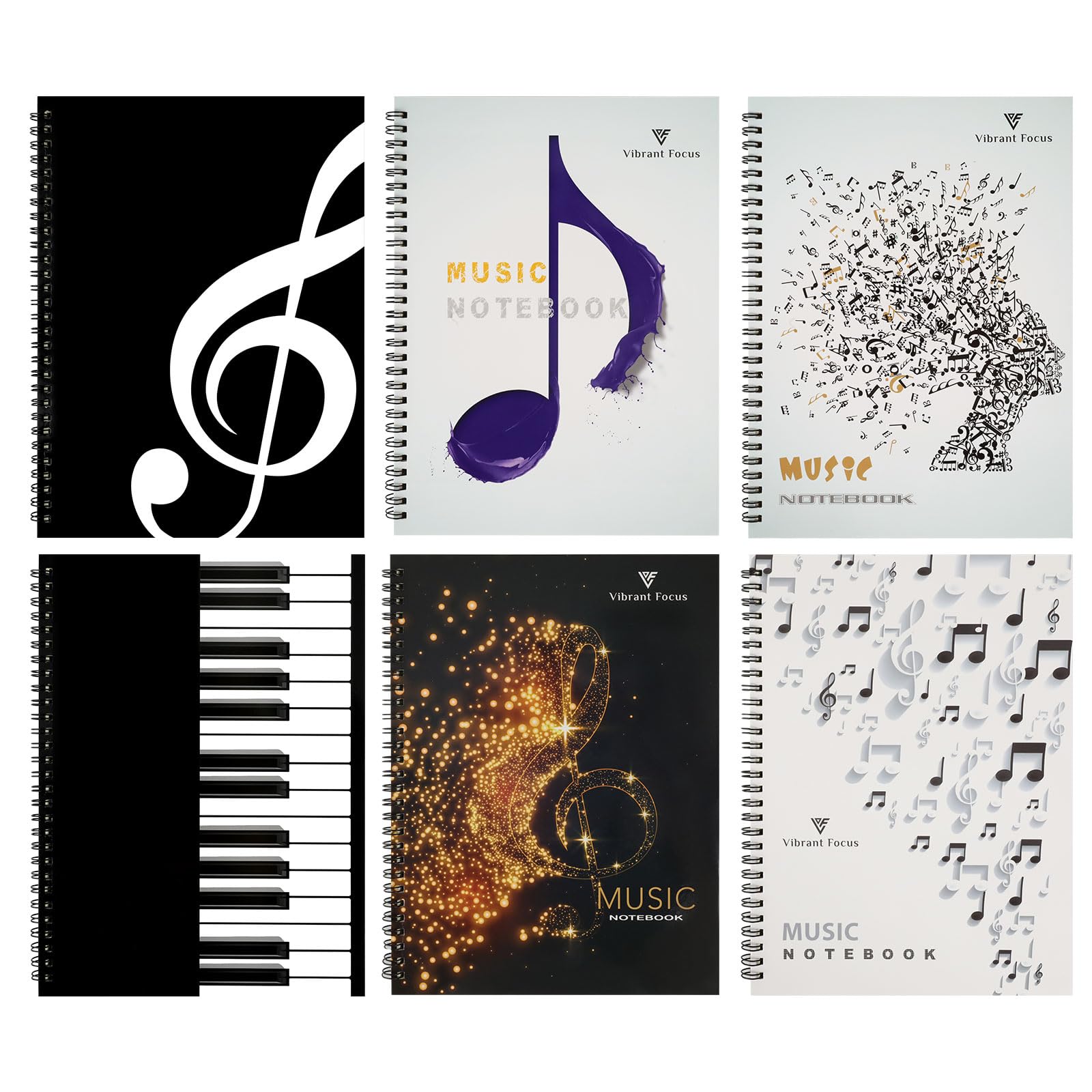 Manuscript Paper Notebook - 100 Pages Blank Staff Sheet Music for Piano, Composition & Songwriting - 10 Staves Per Page | Perfect for Musicians, Students & Composers (Piano Accessories, Music Theory Practice)