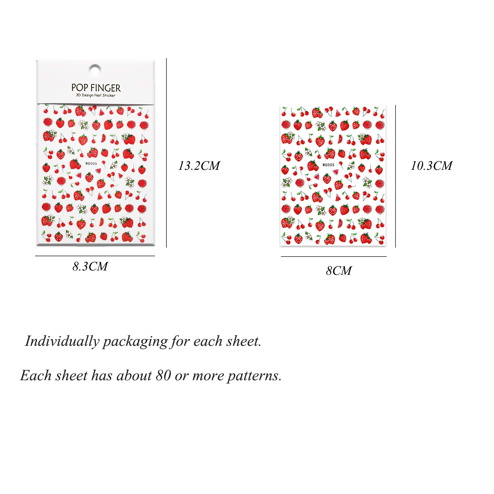 16 Large Sheets Self-Adhesive Nail Stickers for Women & Kids - Floral, Butterfly, Animal & Fruit Designs - Perfect for Nail Art, Parties, Gifts & DIY Manicures at Home or Salon
