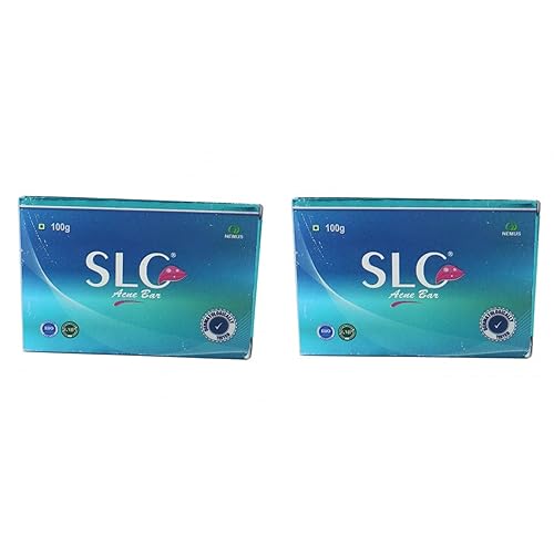 SLC Acne Bar 100Gm (Pack of 2) - Natural Soap for Acne Treatment & Clear Skin | Perfect for Face & Body Care