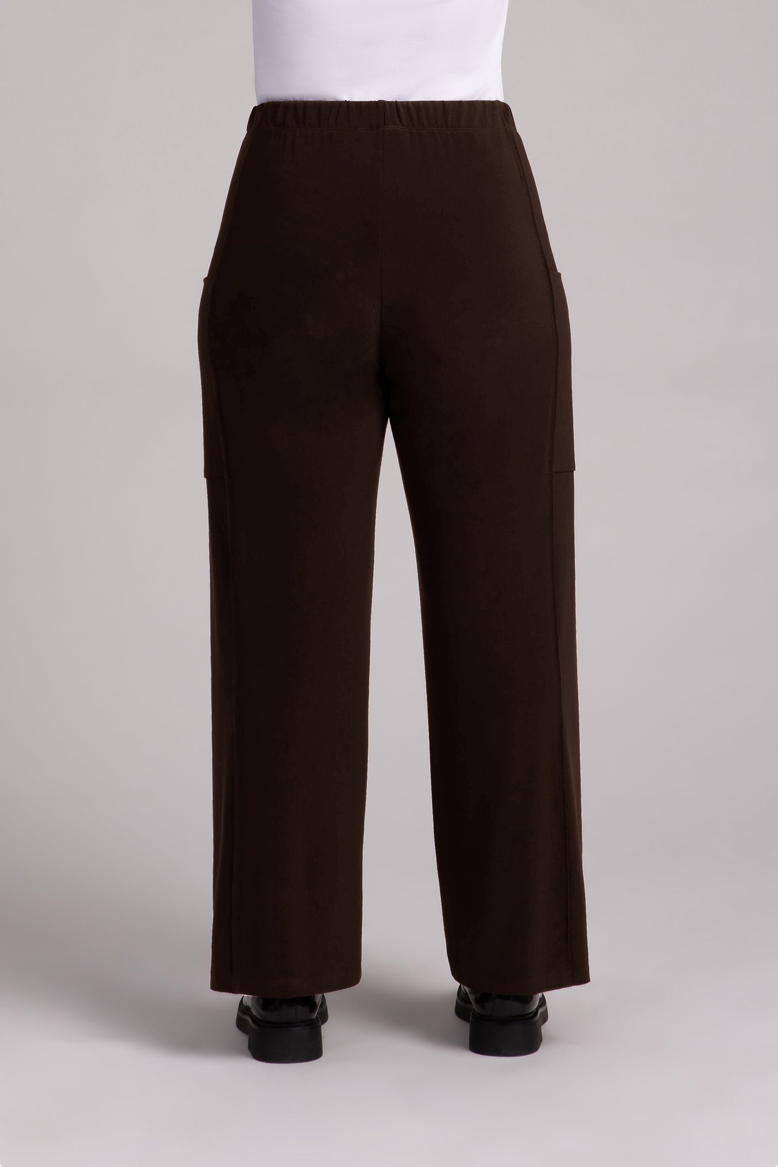 Flounce Relaxed Cargo Pants for Women - Comfortable High Waist Casual Trousers in Chocolate Brown | Perfect for Streetwear, Travel & Everyday Wear