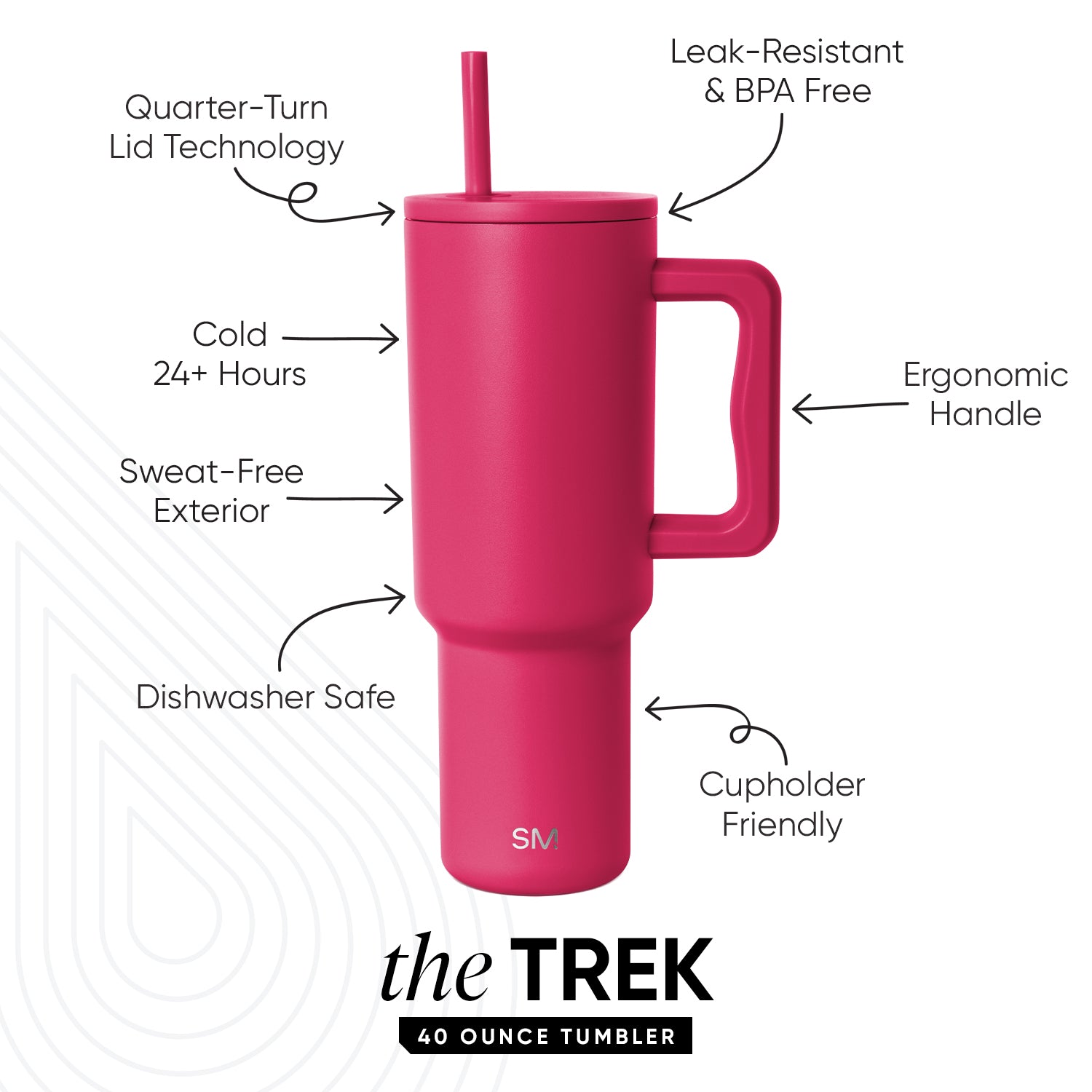 Premium Trek Tumbler 193 - 20oz Insulated Stainless Steel Water Bottle with Leakproof Lid - Perfect for Hiking, Camping & Outdoor Adventures