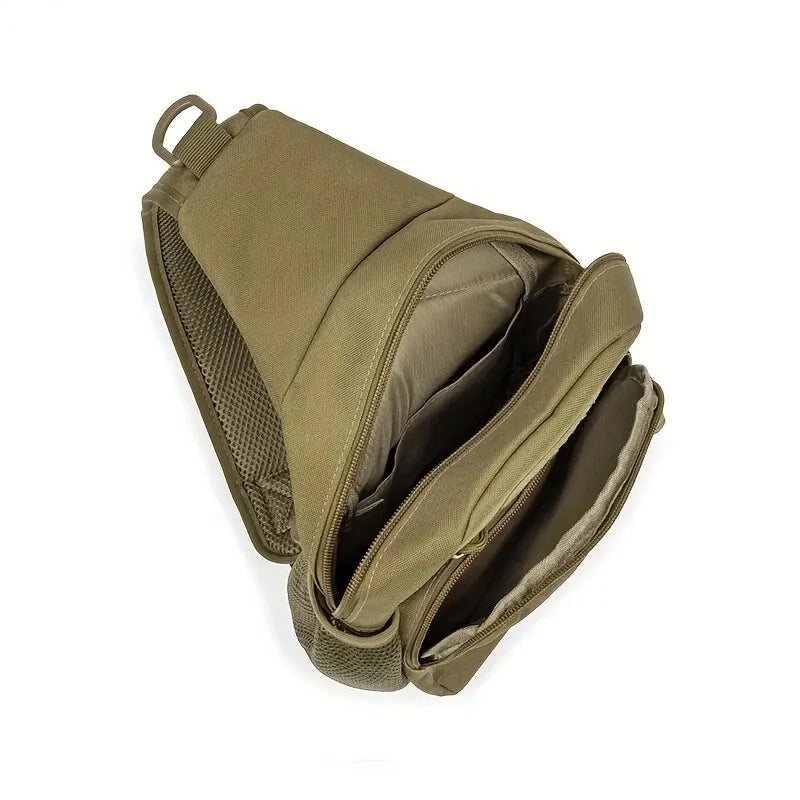 Tactical Military Shoulder Bag - Durable Nylon Chest Sling Backpack for Hiking, Outdoor Camping, Fishing & Trekking - Perfect for Adventure Travel, Survival Gear & Everyday Carry