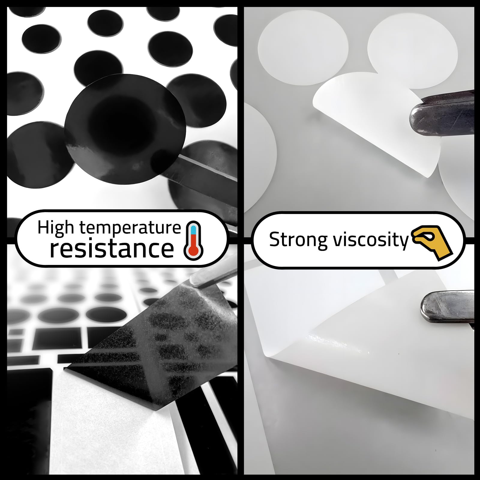 LED Light Dimming Stickers - 2 Pack White & Black, 50% Light Reduction for Soft Ambient Lighting - Perfect for Bedrooms, Offices, and Home Theater Setup