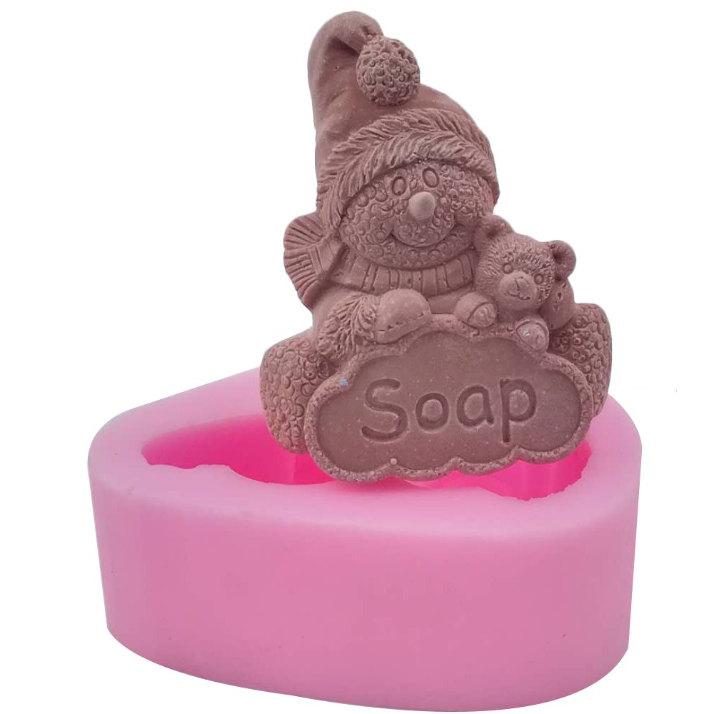 Christmas Snowman Silicone Molds for Soap, Candles, Resin & DIY Crafts - Perfect for Holiday Decorations, Gift Making & Home Craft Projects