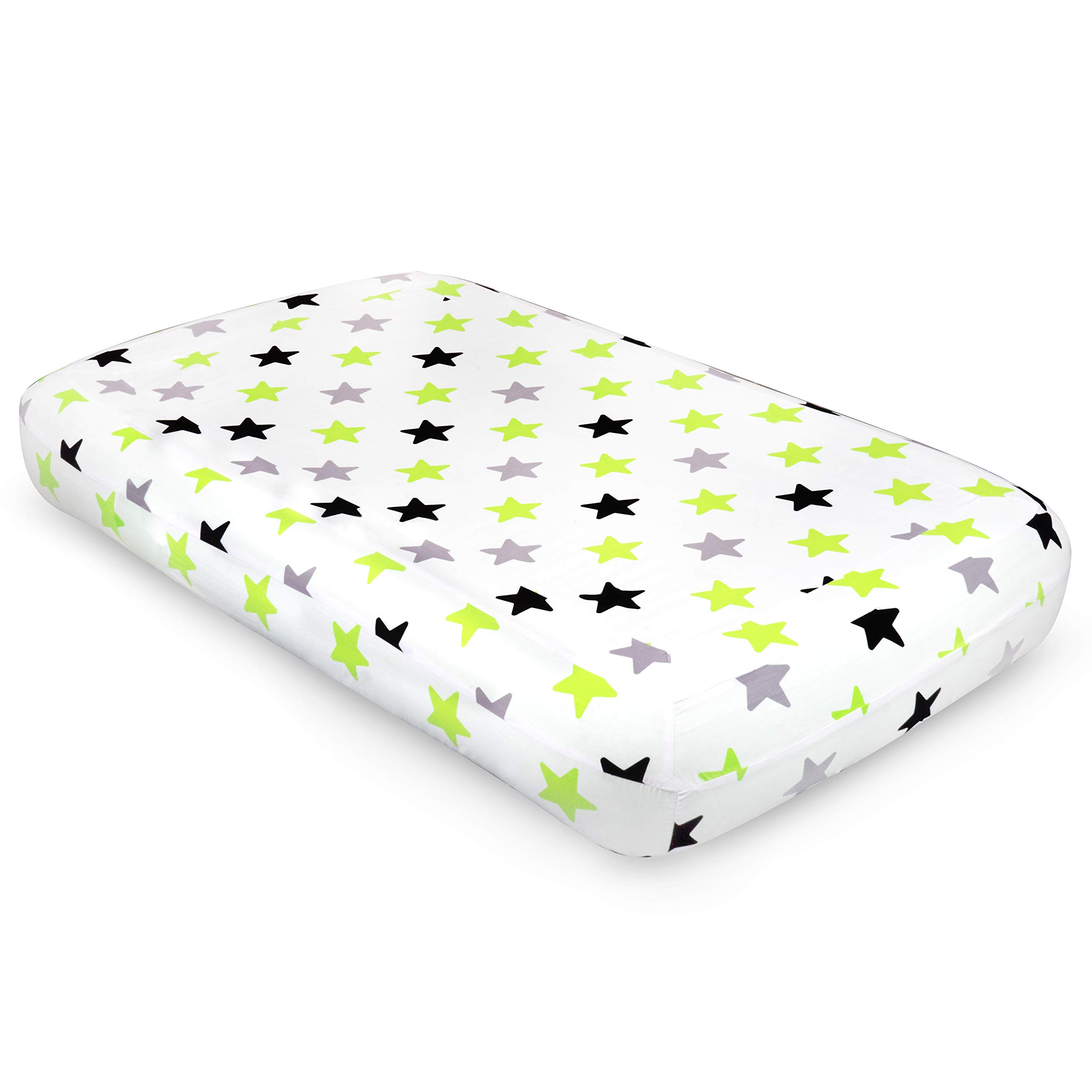 Inflatable Air Mattress for Kids & Toddlers - Portable Travel Bed with Star Print Sheet & Built-in Air Pump - Supports Up to 150lbs - Perfect for Camping, Sleepovers & Indoor Play Areas