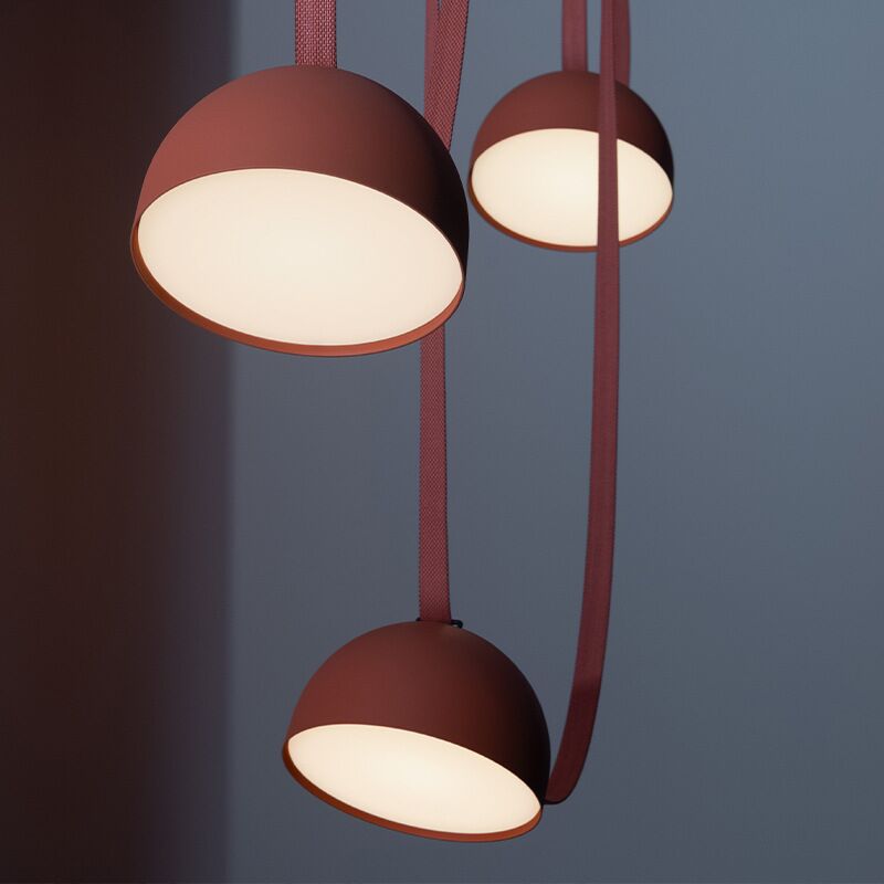 Creative Long Cable Pendant Lights Black/Red - DIY Belt Design Hanging Lamp for Living Room, Bedroom & Hall - Modern Designer Suspension Lighting for Dining Areas, Kitchen Islands & Entryways