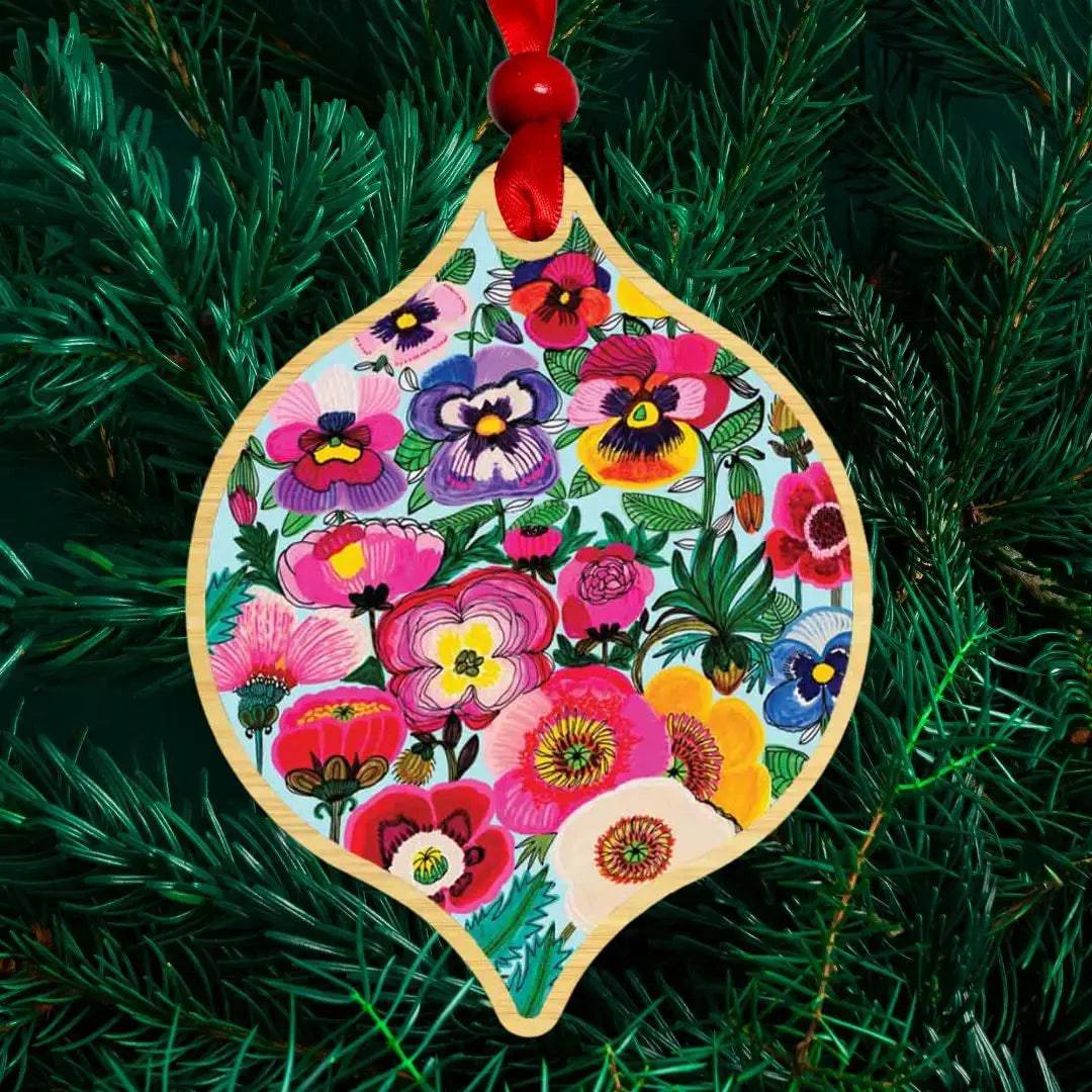 Pansy & Poppy Australian Christmas Card & Bauble Set - Festive Holiday Greeting Cards with Ornament for Xmas Decorations - Perfect for Home, Office & Gift Giving