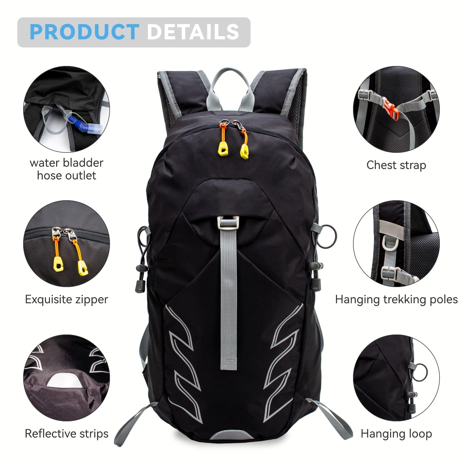 **25L Lightweight Hiking Backpack - Foldable Daypack for Hiking, Cycling, Travel & Camping | Hydration Compatible, Durable & Compact for Outdoor Adventures**